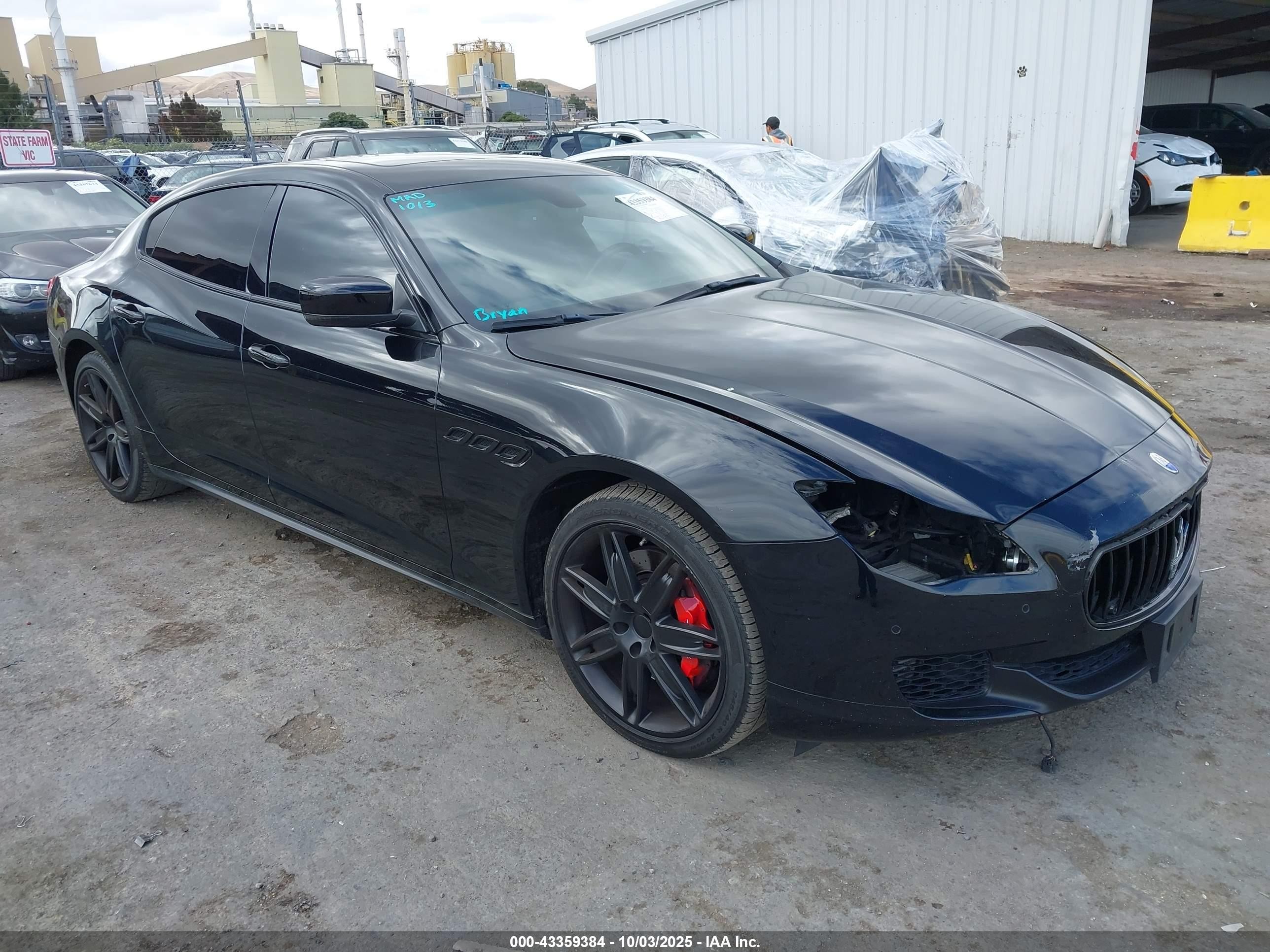2014 Maserati Quattroporte S Q4, VIN ZAM56RRA0E1082183 — Front end