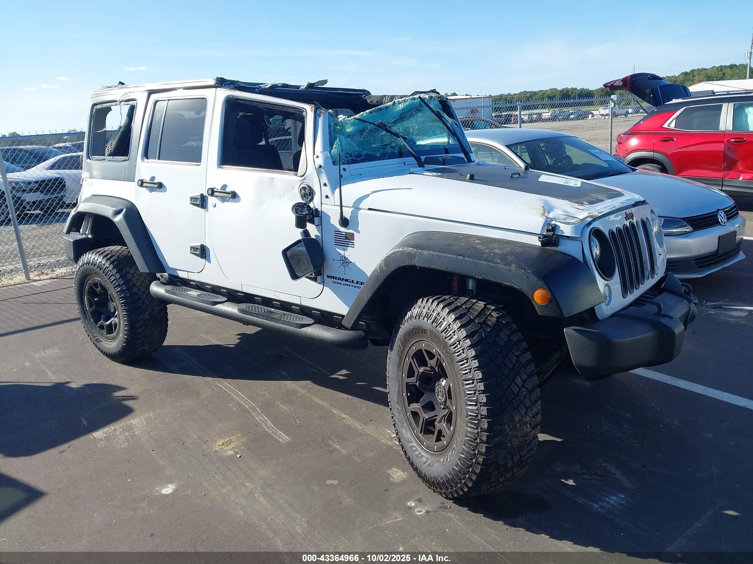 2017 Jeep Wrangler Unlimited Sport, VIN 1C4BJWDG2HL540721 — Rollover
