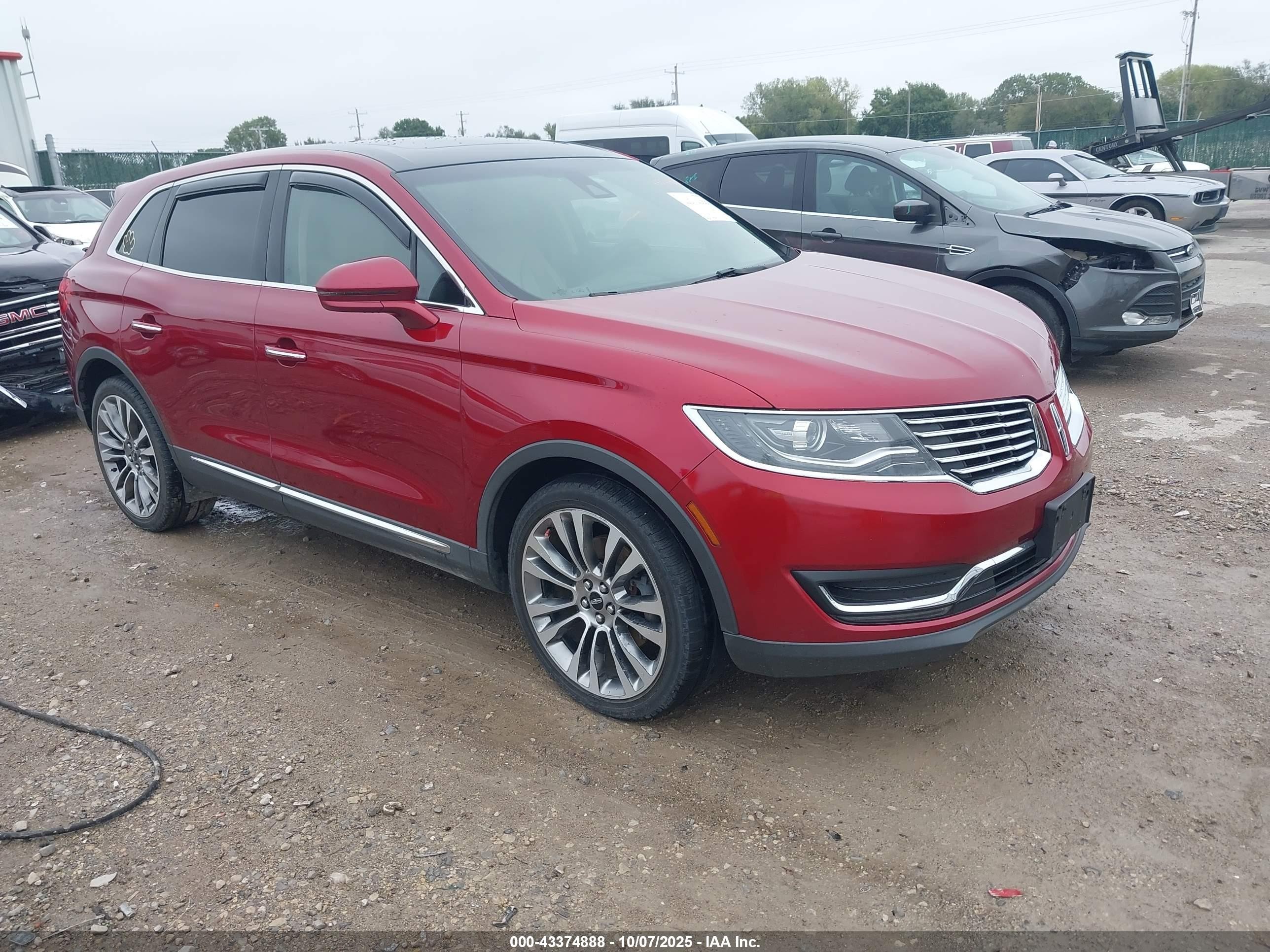 2017 Lincoln MKX Reserve, VIN 2LMPJ8LR0HBL16495 — Interior fire