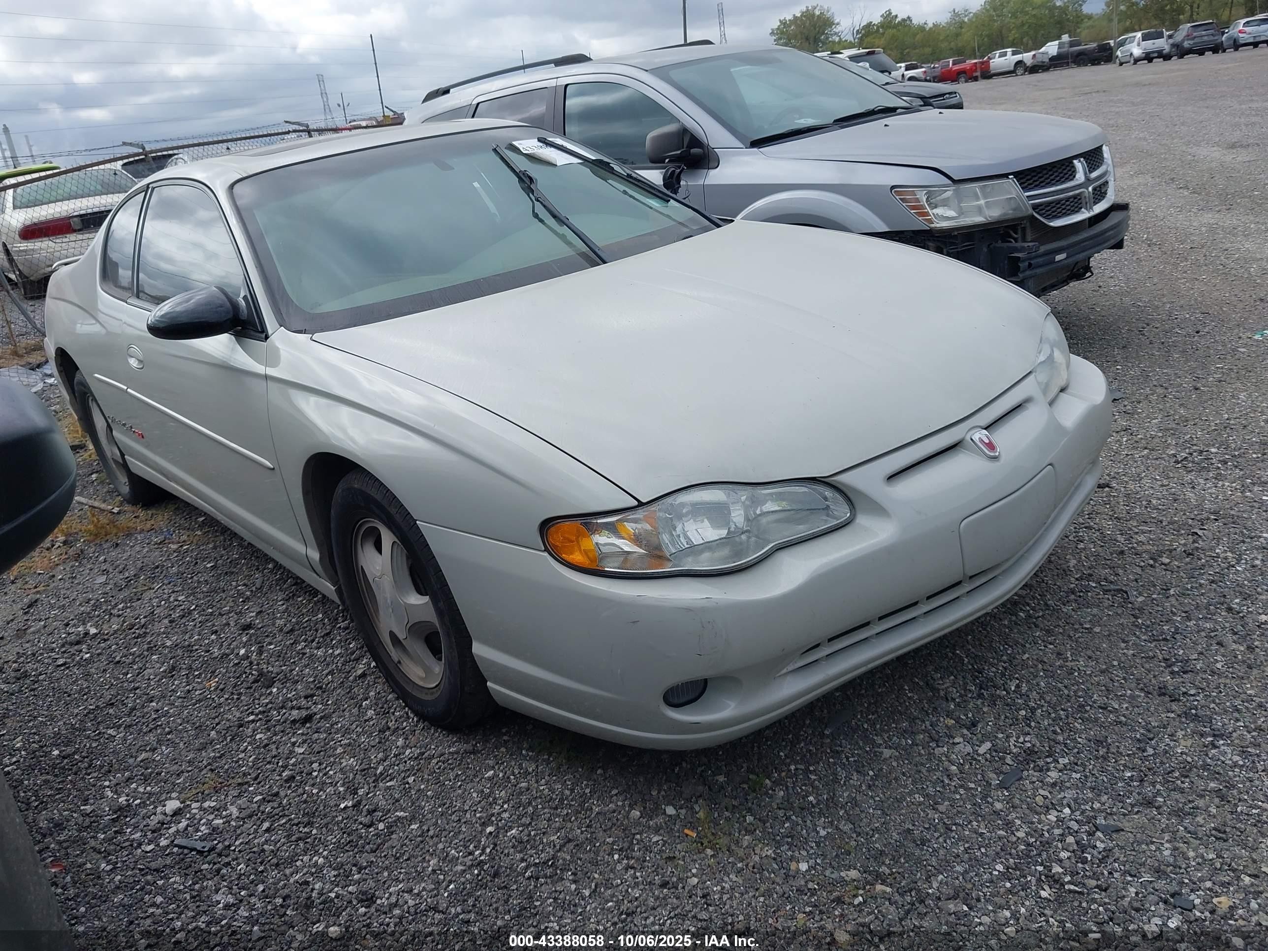 2003 Chevrolet Monte Carlo SS, VIN 2G1WX12K639162437 — Side