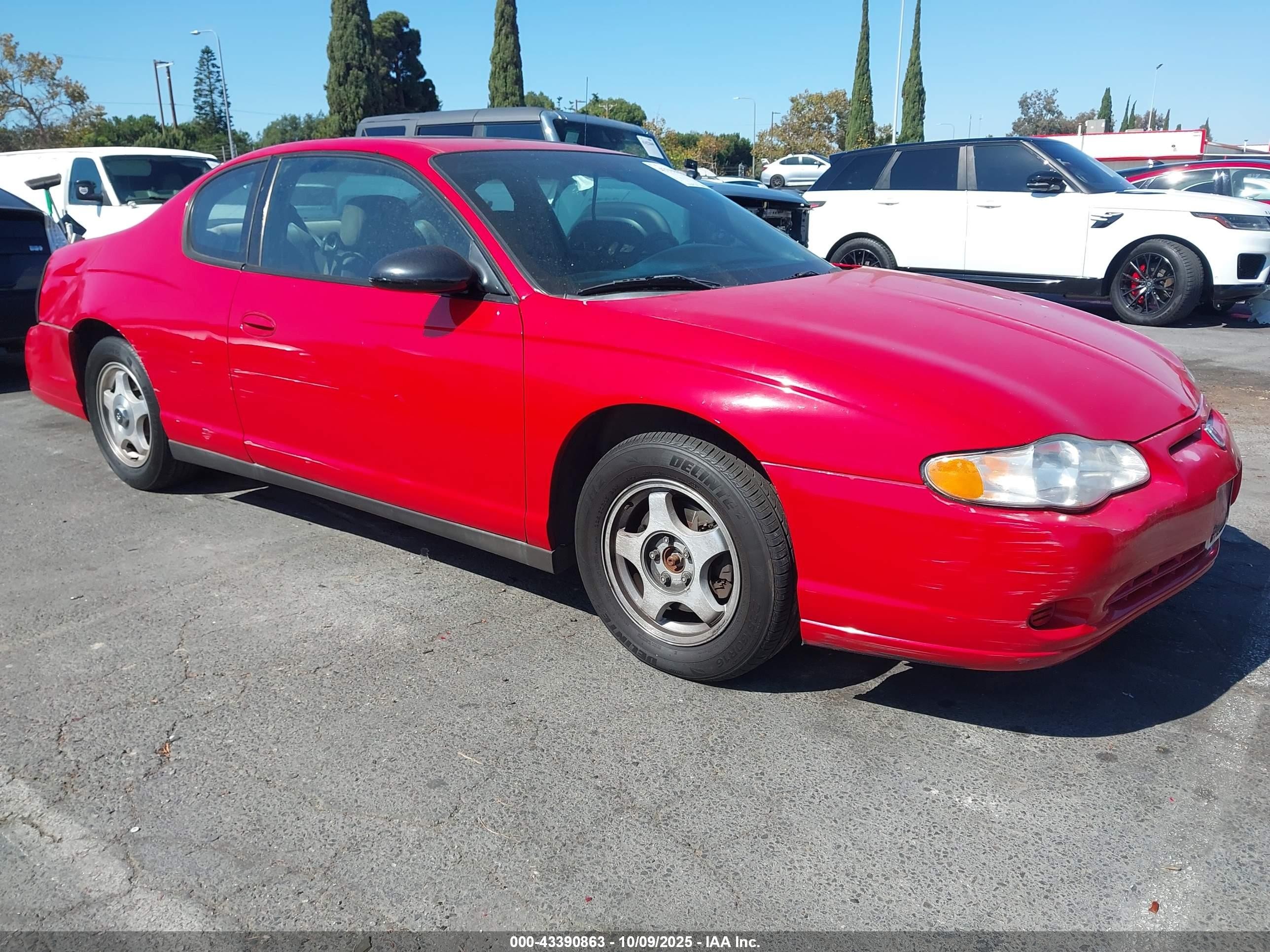 2005 Chevrolet Monte Carlo LS, VIN 2G1WW12EX59306426 — Зад