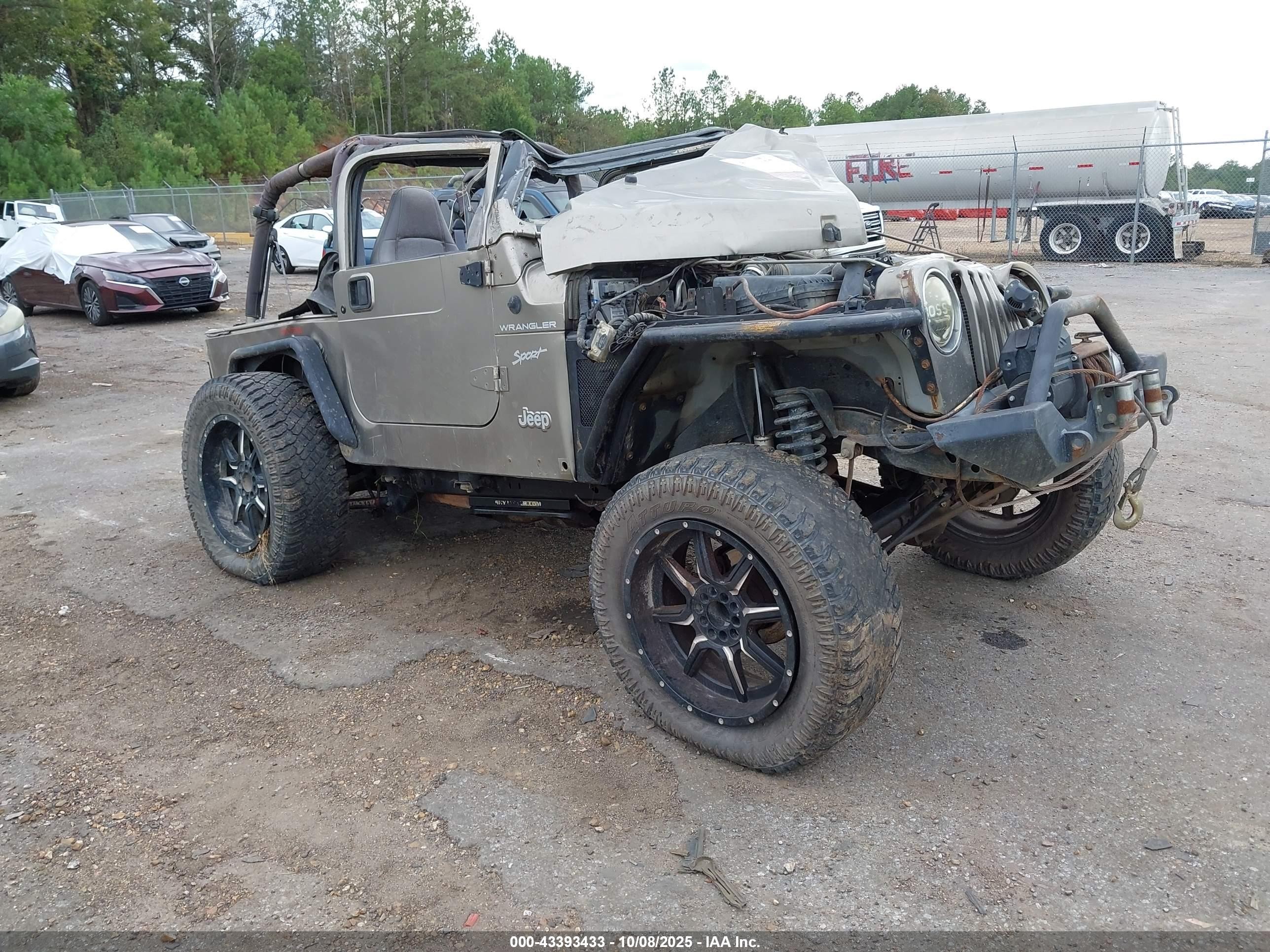 2002 Jeep Wrangler Sport, VIN 1J4FA49S52P771545 — Rollover