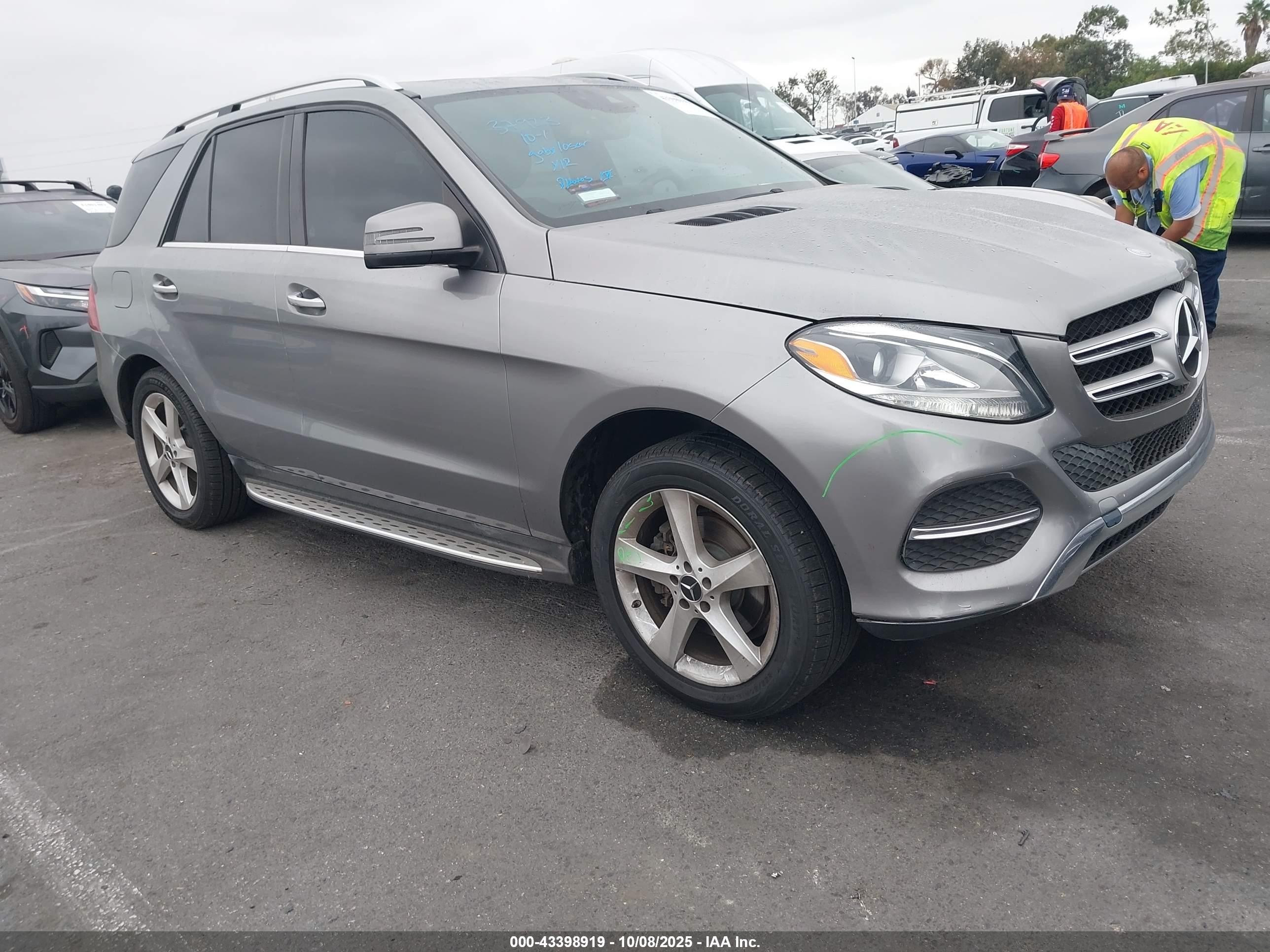2016 Mercedes-Benz GLE 350, VIN 4JGDA5JB4GA786686 — Not stated