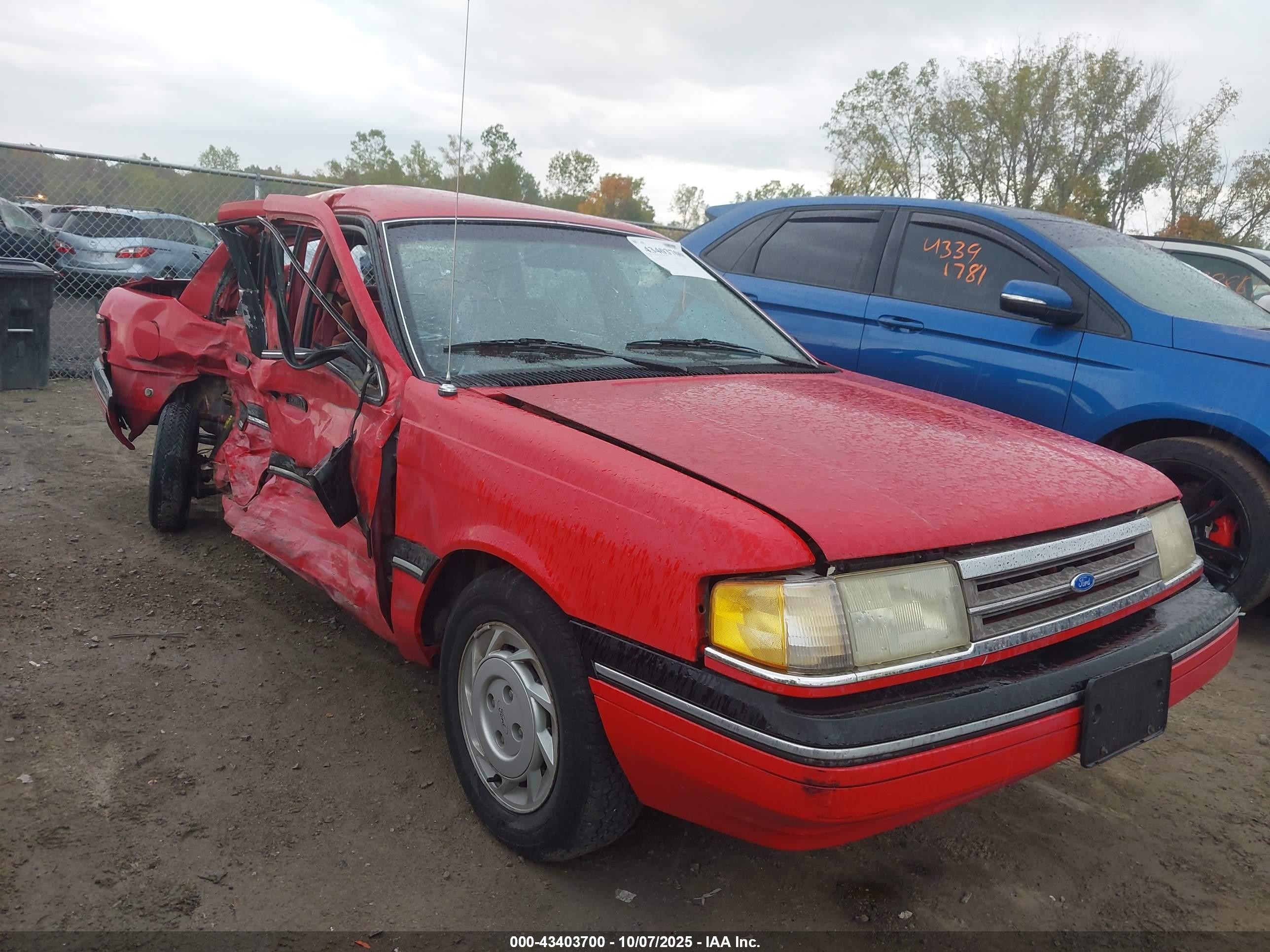 1991 Ford Tempo GL, VIN 2FAPP36X1MB199652 — Side