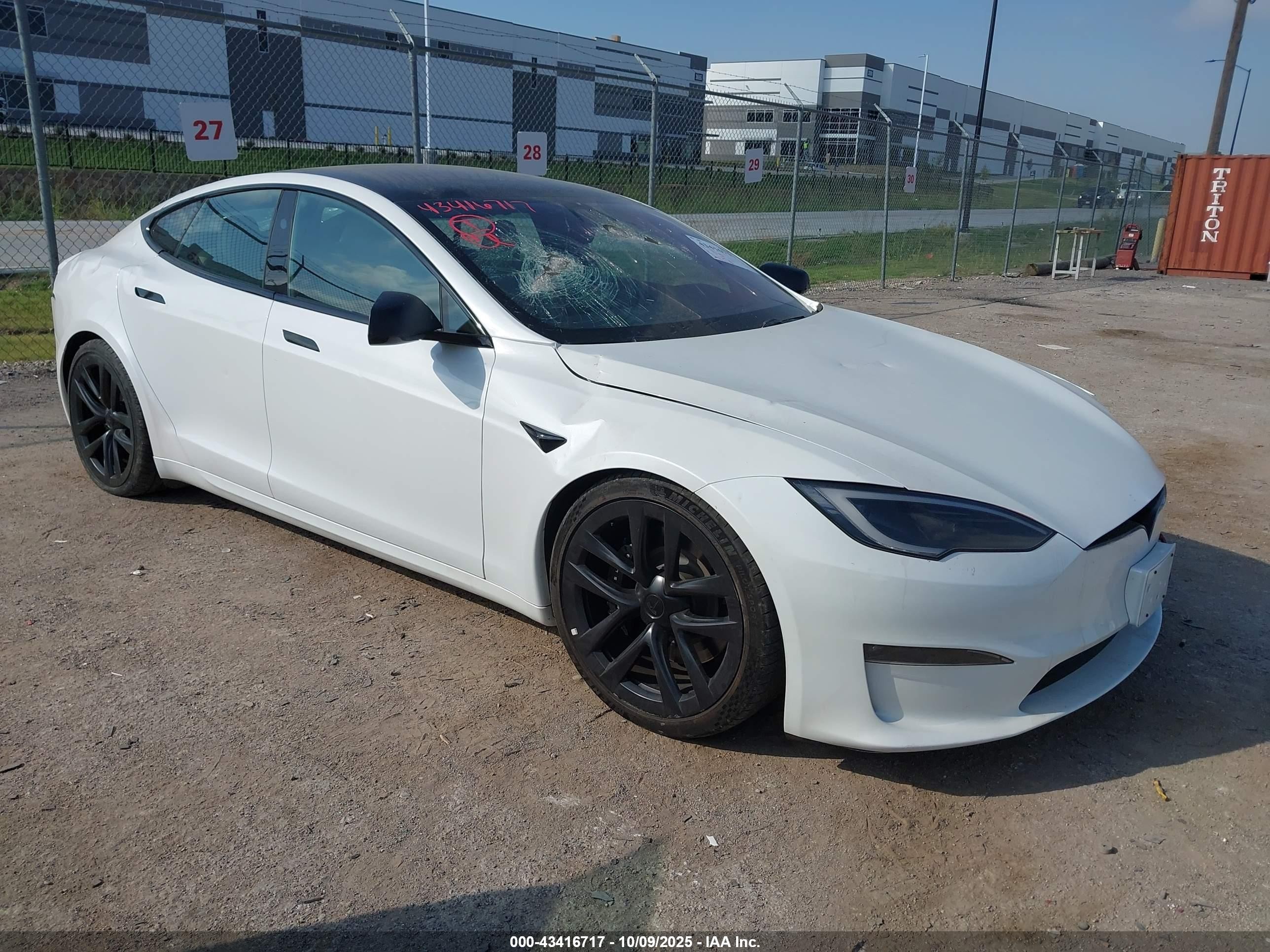 2023 Tesla Model S Plaid, VIN 5YJSA1E68PF507197 — Vandalism