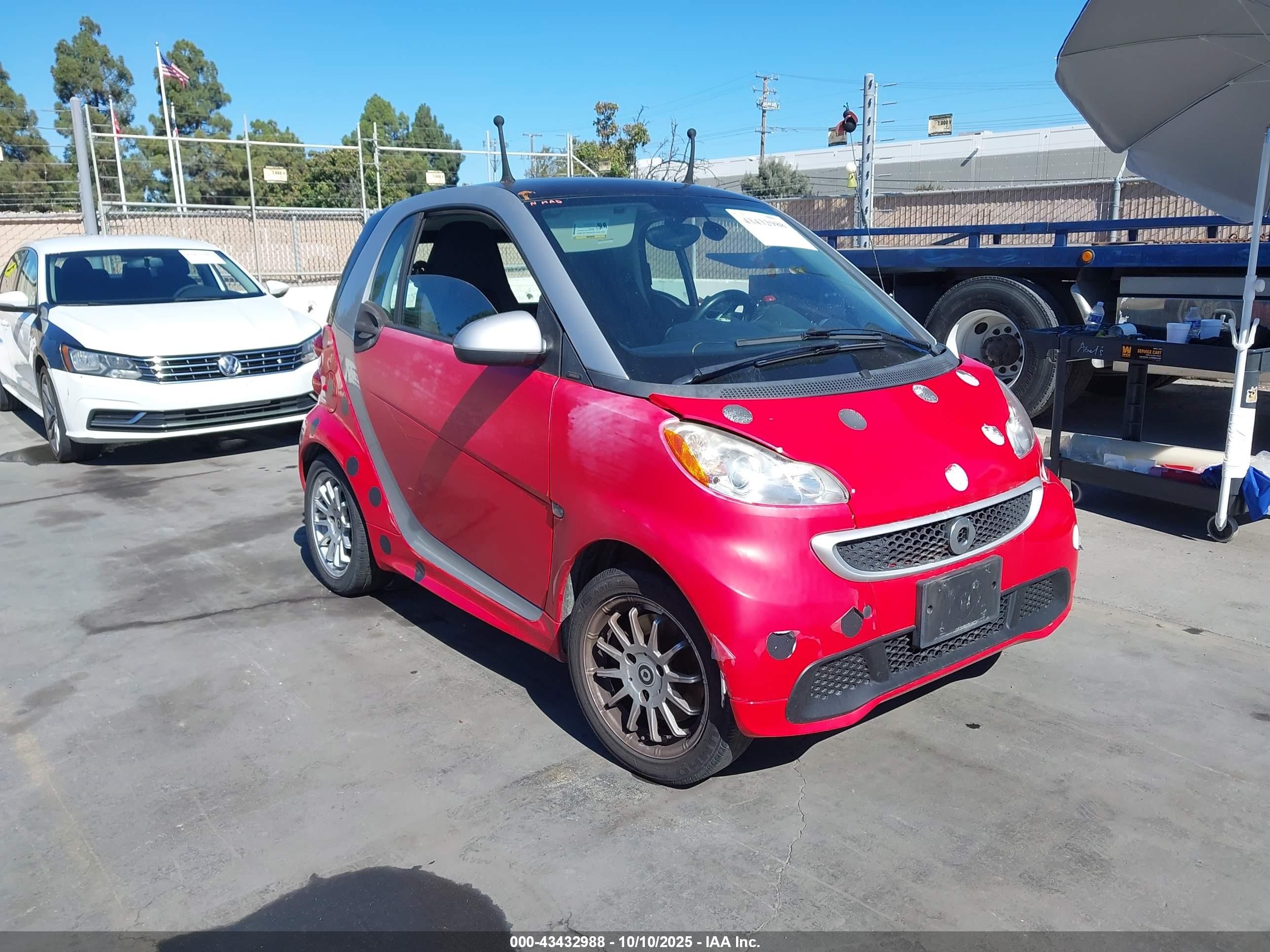 2013 Smart fortwo Pure, VIN WMEEJ3BA8DK643119 — Механическое