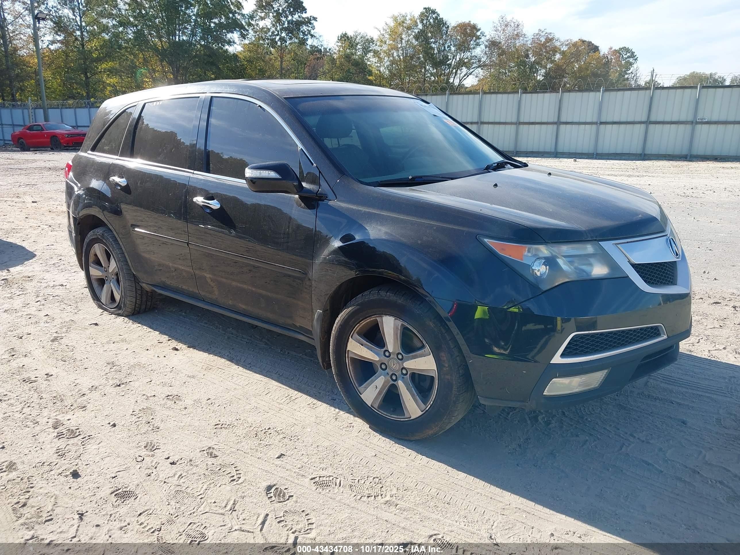 2012 Acura MDX Technology, VIN 2HNYD2H34CH536915 — Repossession