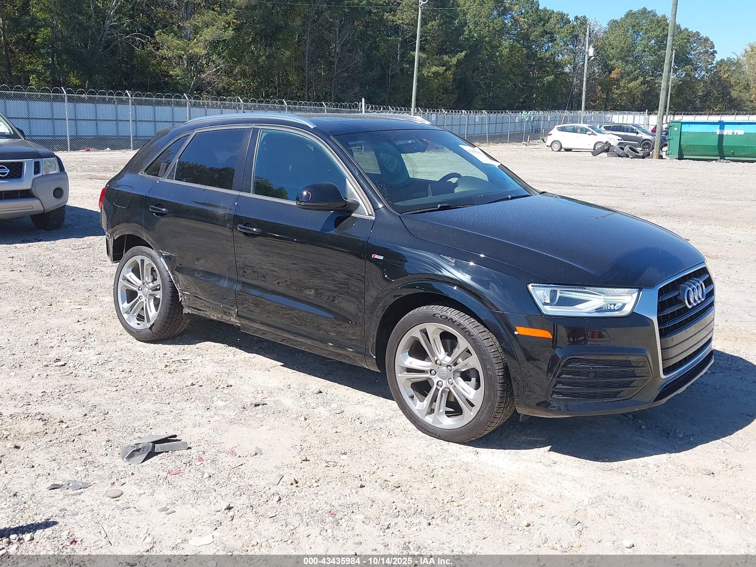 2018 Audi Q3 Premium, VIN WA1BCCFS0JR020251 — Rear end