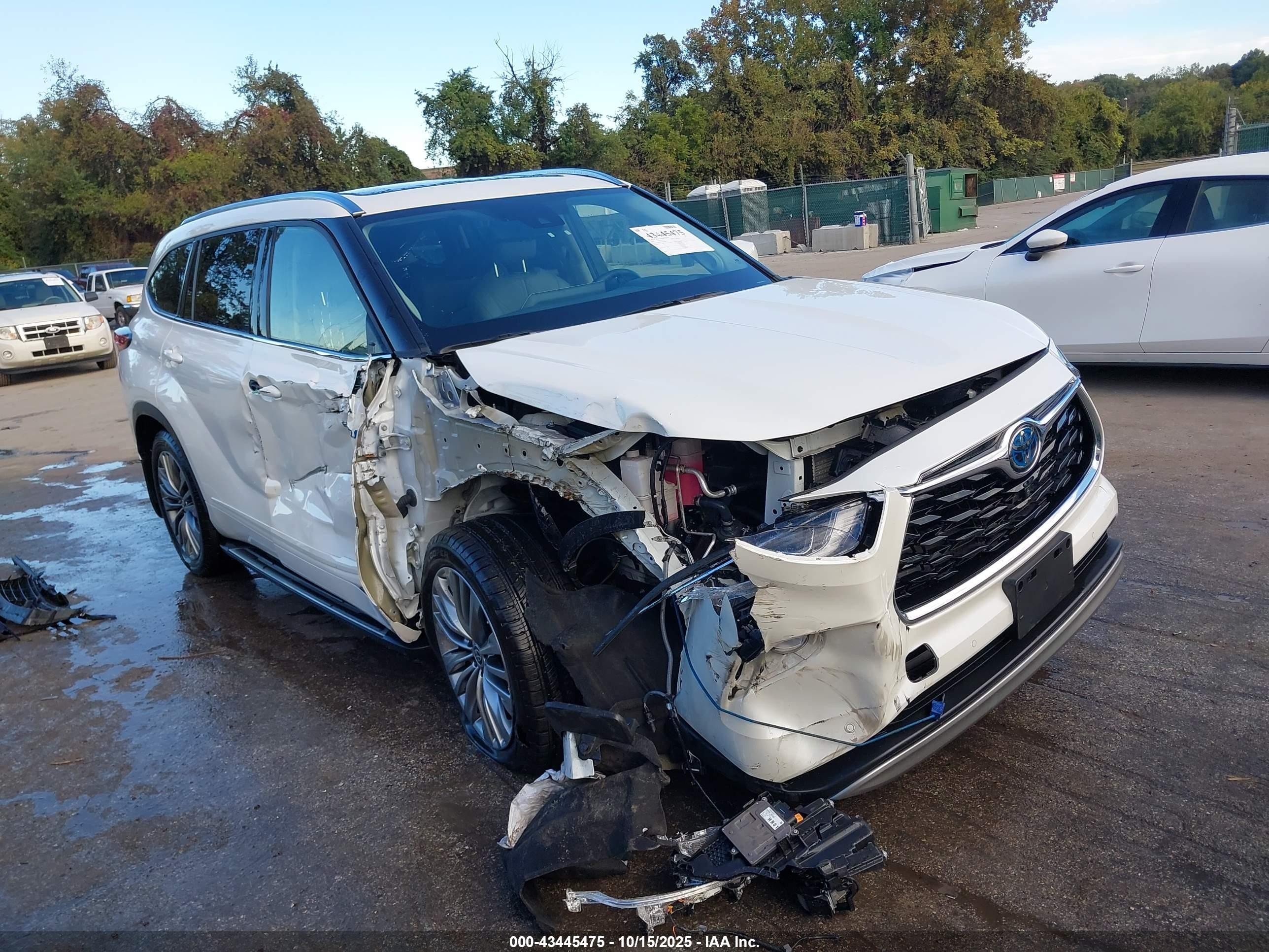 2020 Toyota Highlander Hybrid Platinum, VIN 5TDEBRCH5LS008067 — Front end