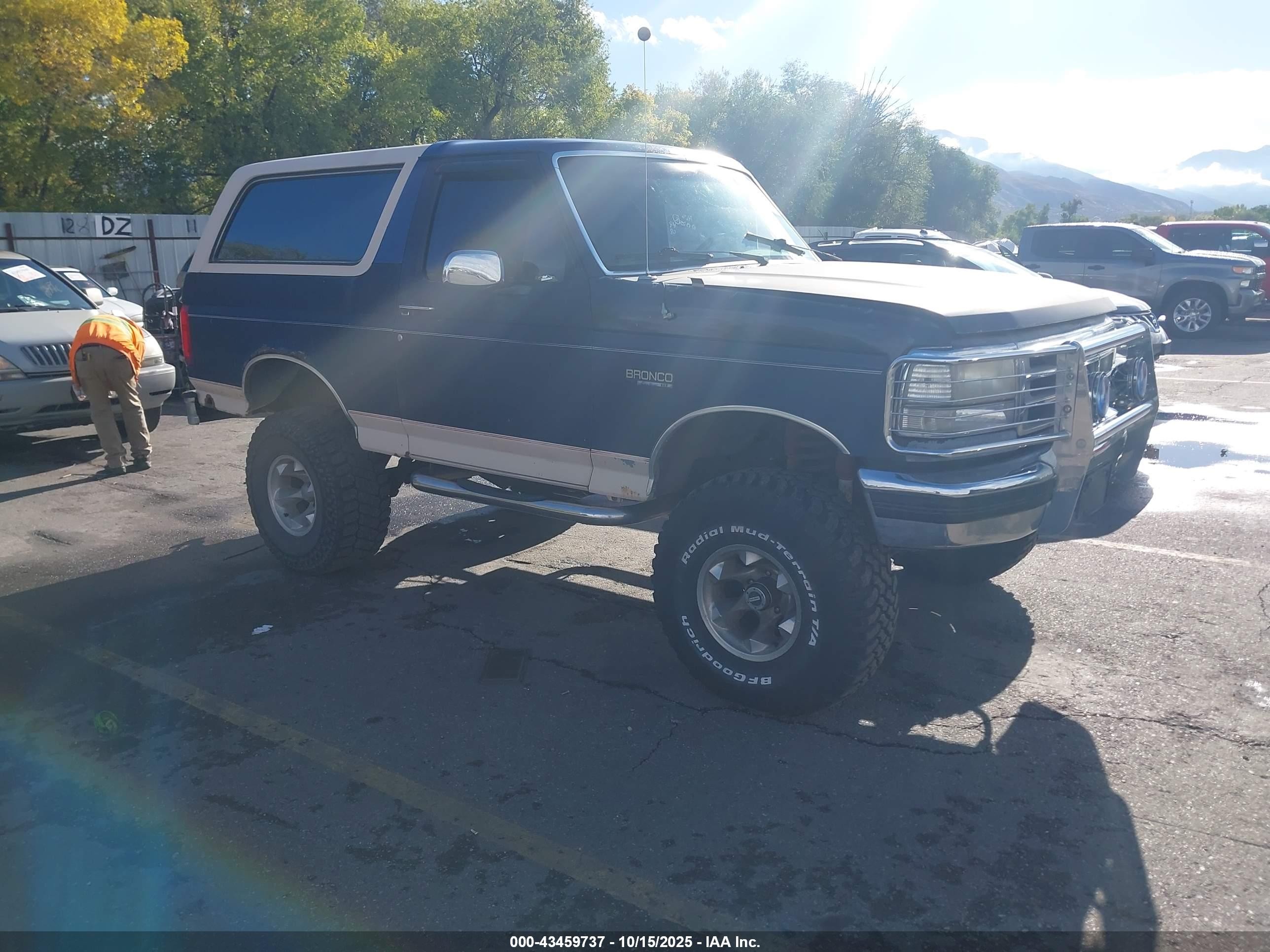 1993 Ford Bronco Custom, VIN 1FMEU15H8PLA43956 — All over