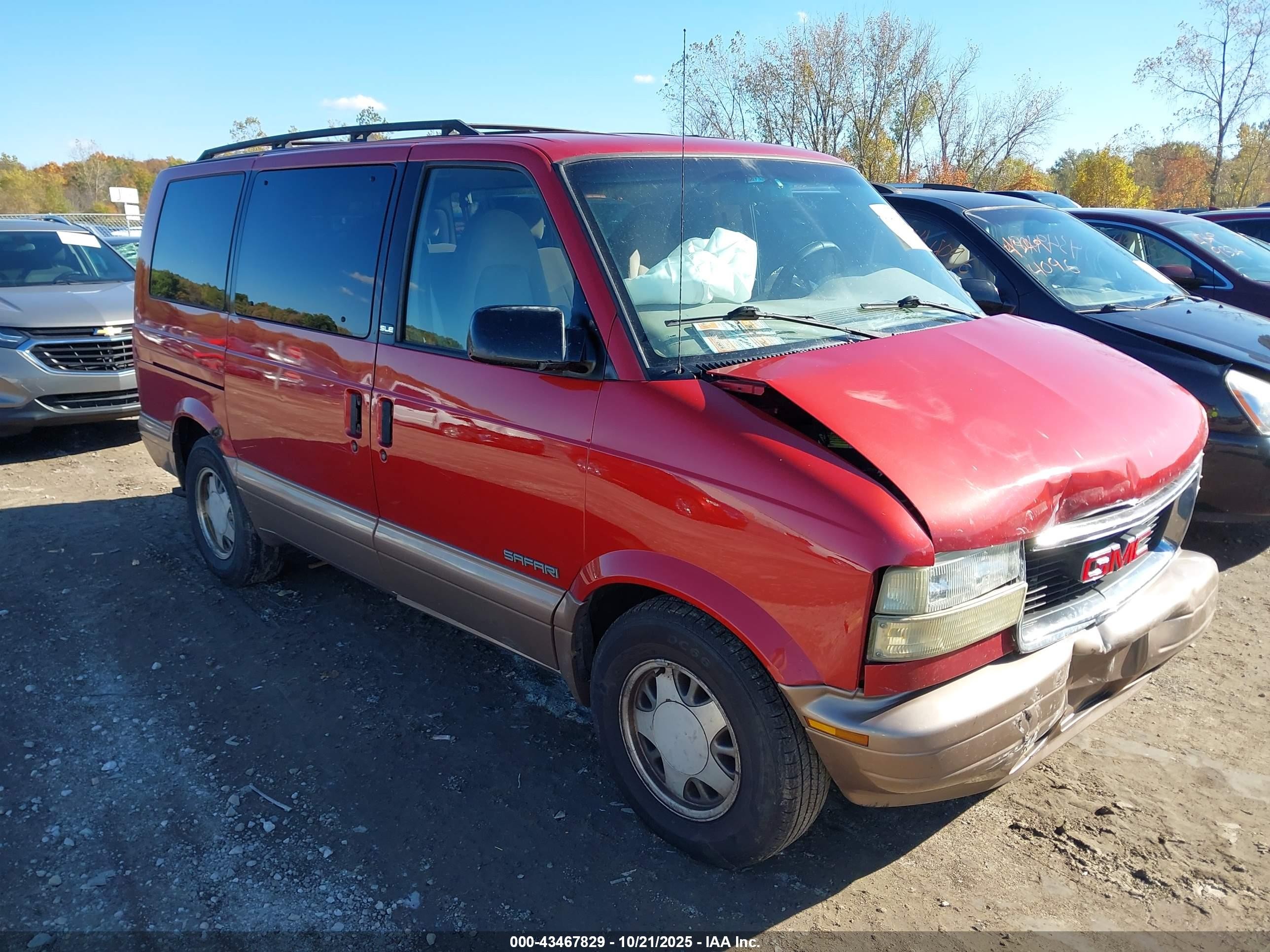 2001 GMC Safari, VIN 1GKDM19W31B522344 — Front end