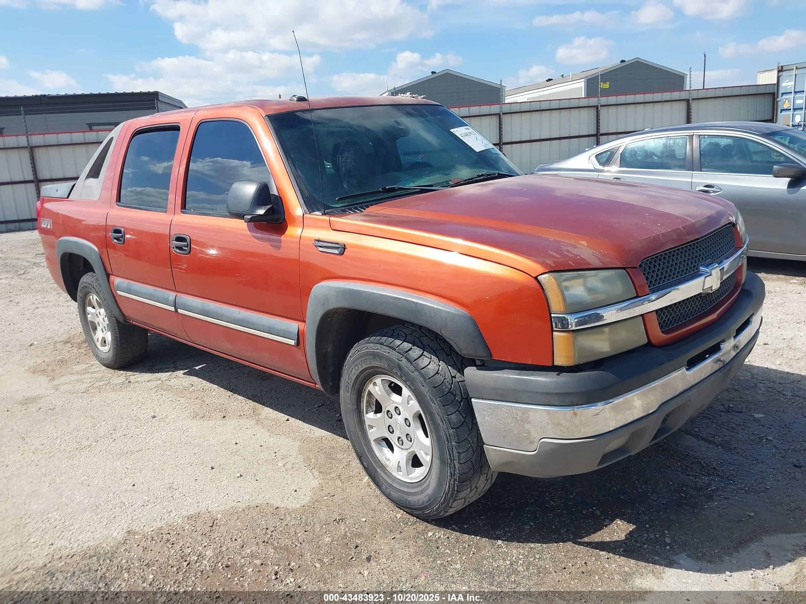 2003 Chevrolet Avalanche, VIN 3GNEK13T43G338231 — Roof
