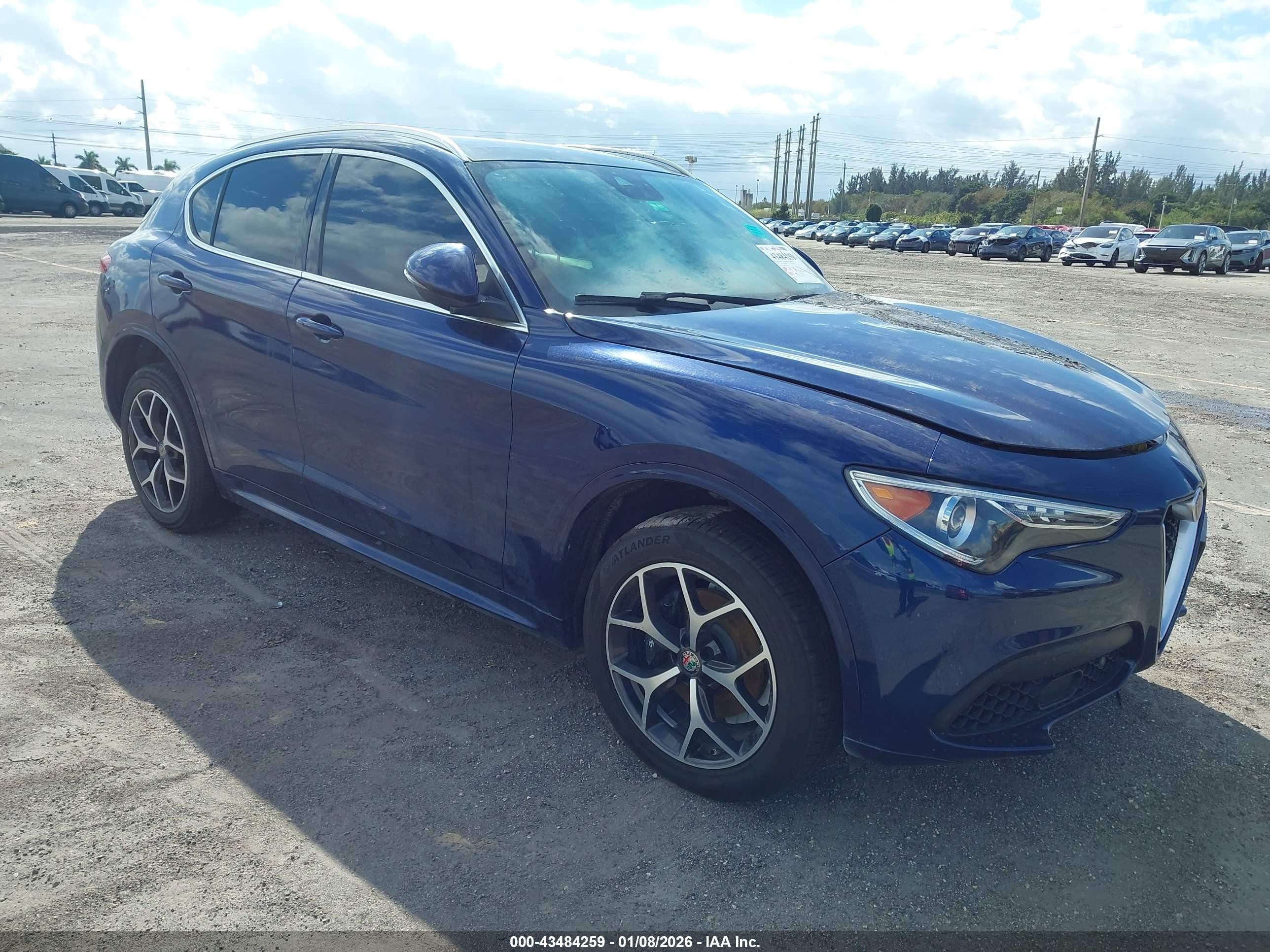 2021 Alfa Romeo Stelvio Ti, VIN ZASPAKBN0M7D14512 — Engine fire