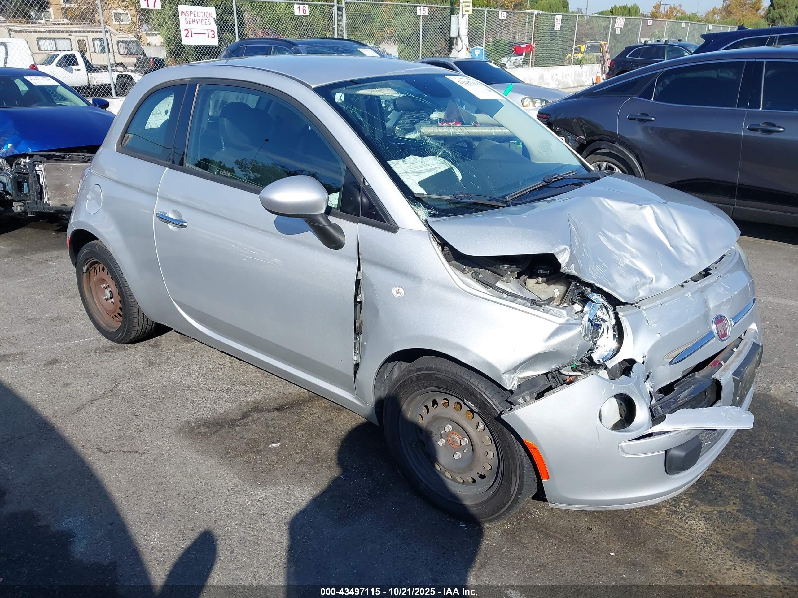 2014 FIAT 500 Pop, VIN 3C3CFFAR0ET291979 — Front end