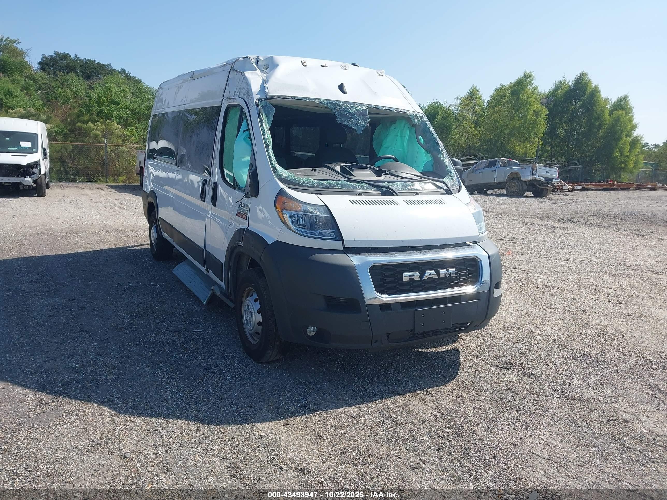 2022 Ram ProMaster Window Van, VIN 3C6LRVPG9NE110036 — Rollover