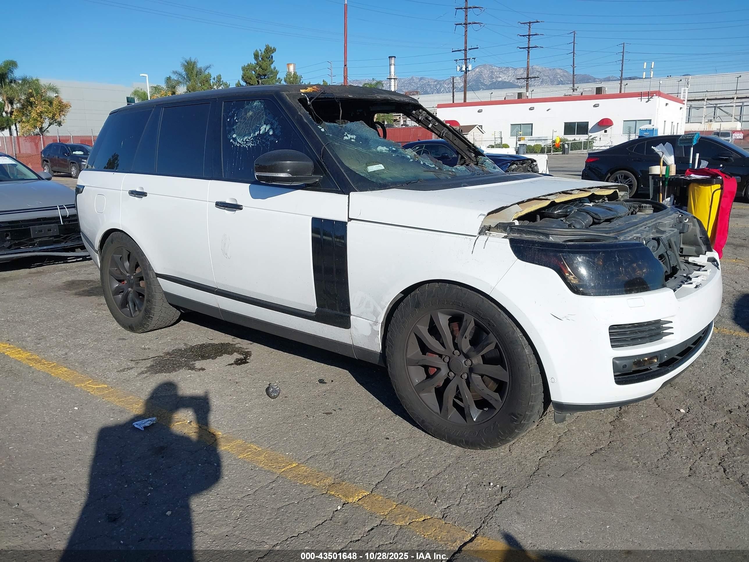 2013 Land Rover Range Rover HSE, VIN SALGS2DF5DA122249 — Interior fire