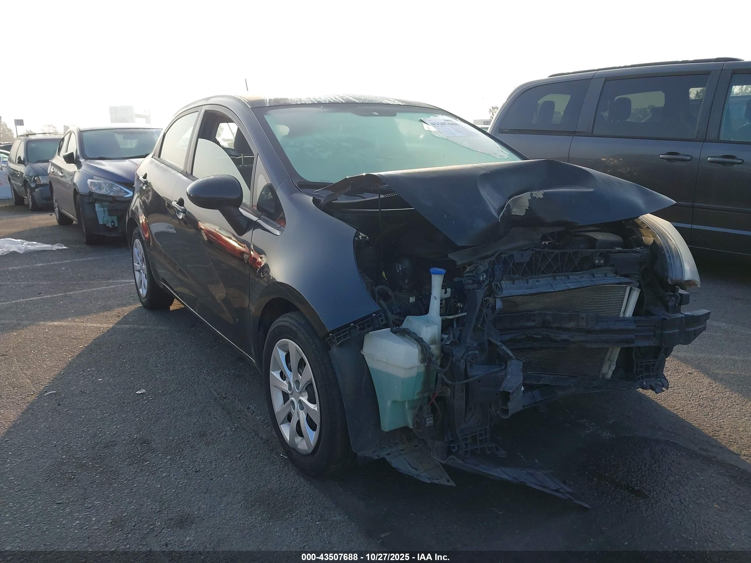 2012 Kia Rio LX, VIN KNADM5A34C6022254 — Front end