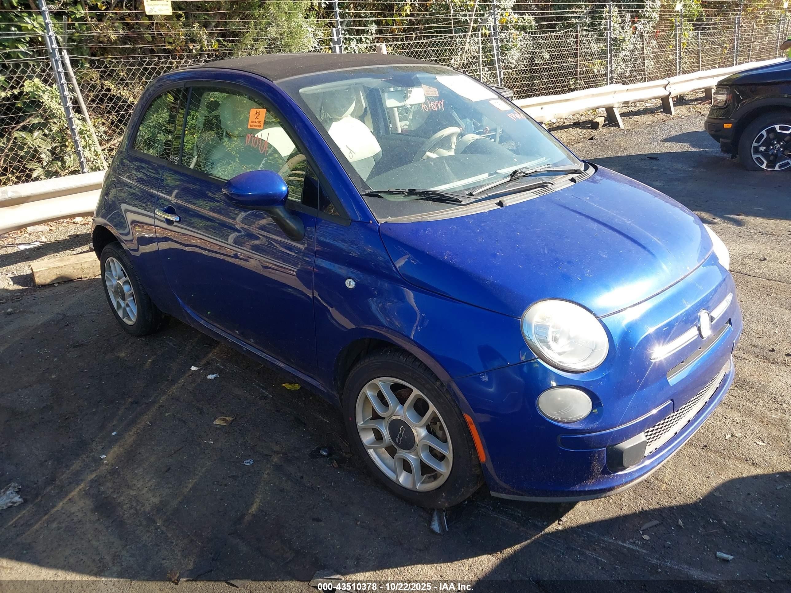 2012 FIAT 500 Pop, VIN 3C3CFFDR1CT363670 — Biohazard / chemical