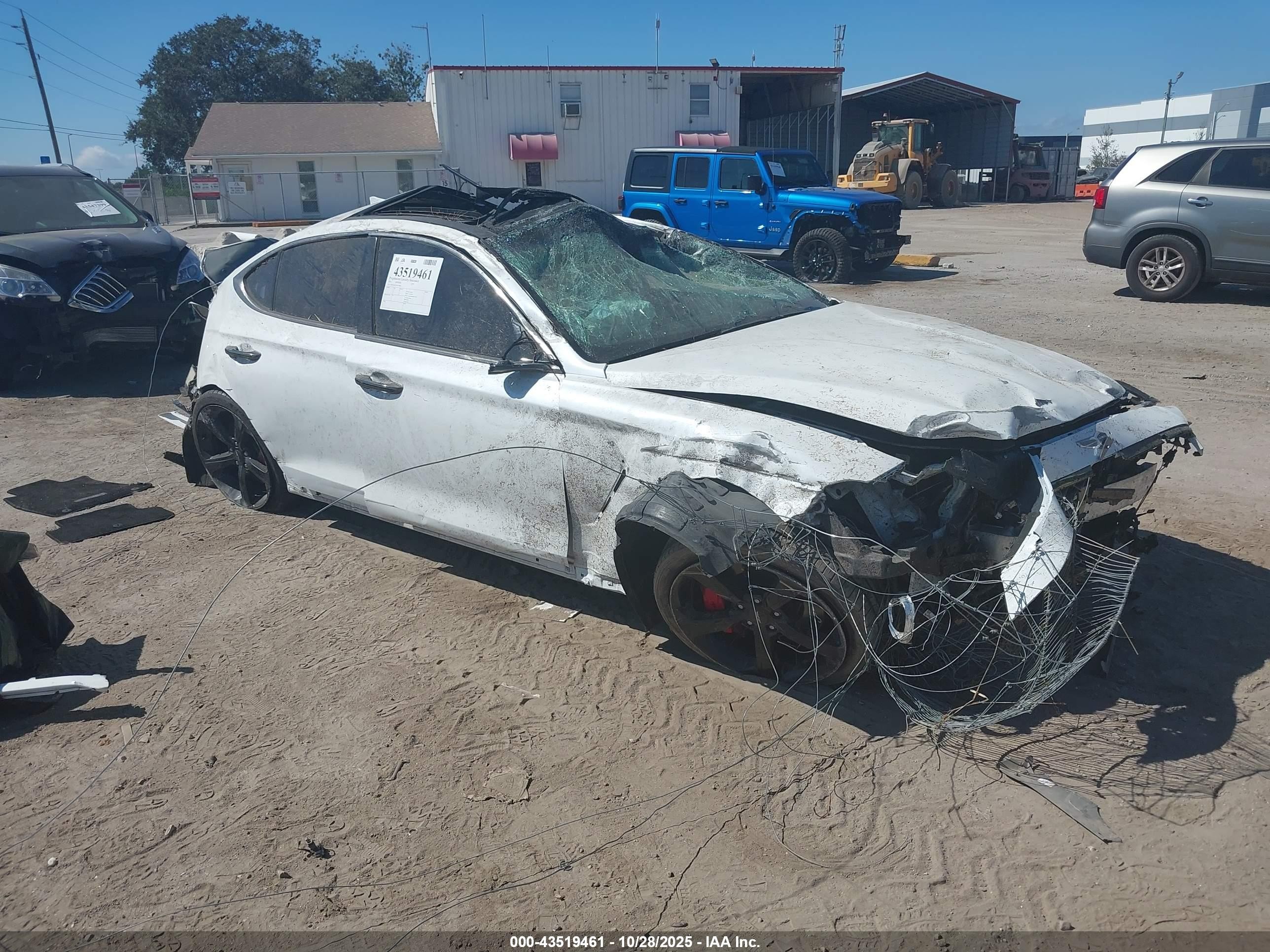 2021 Genesis G70 3.3T, VIN KMTG34LE1MU074063 — Rollover