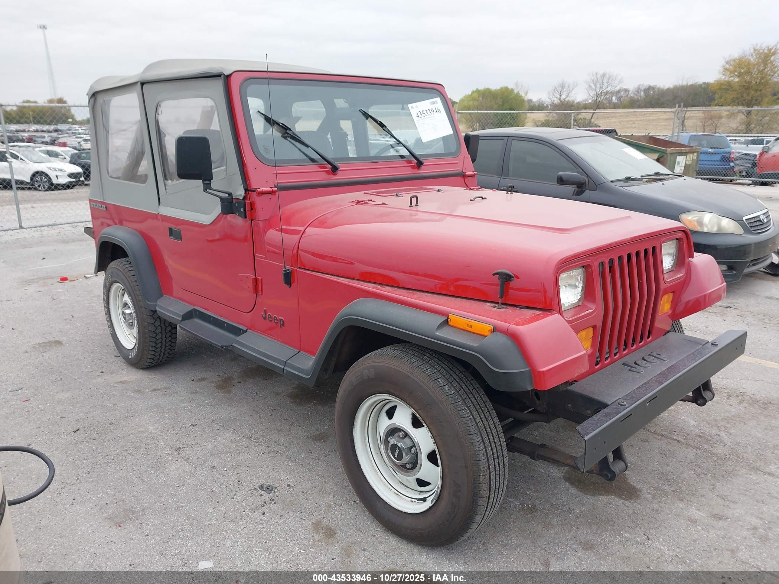 1988 Jeep Wrangler, VIN 2BCCV81J3JB543414 — Hail