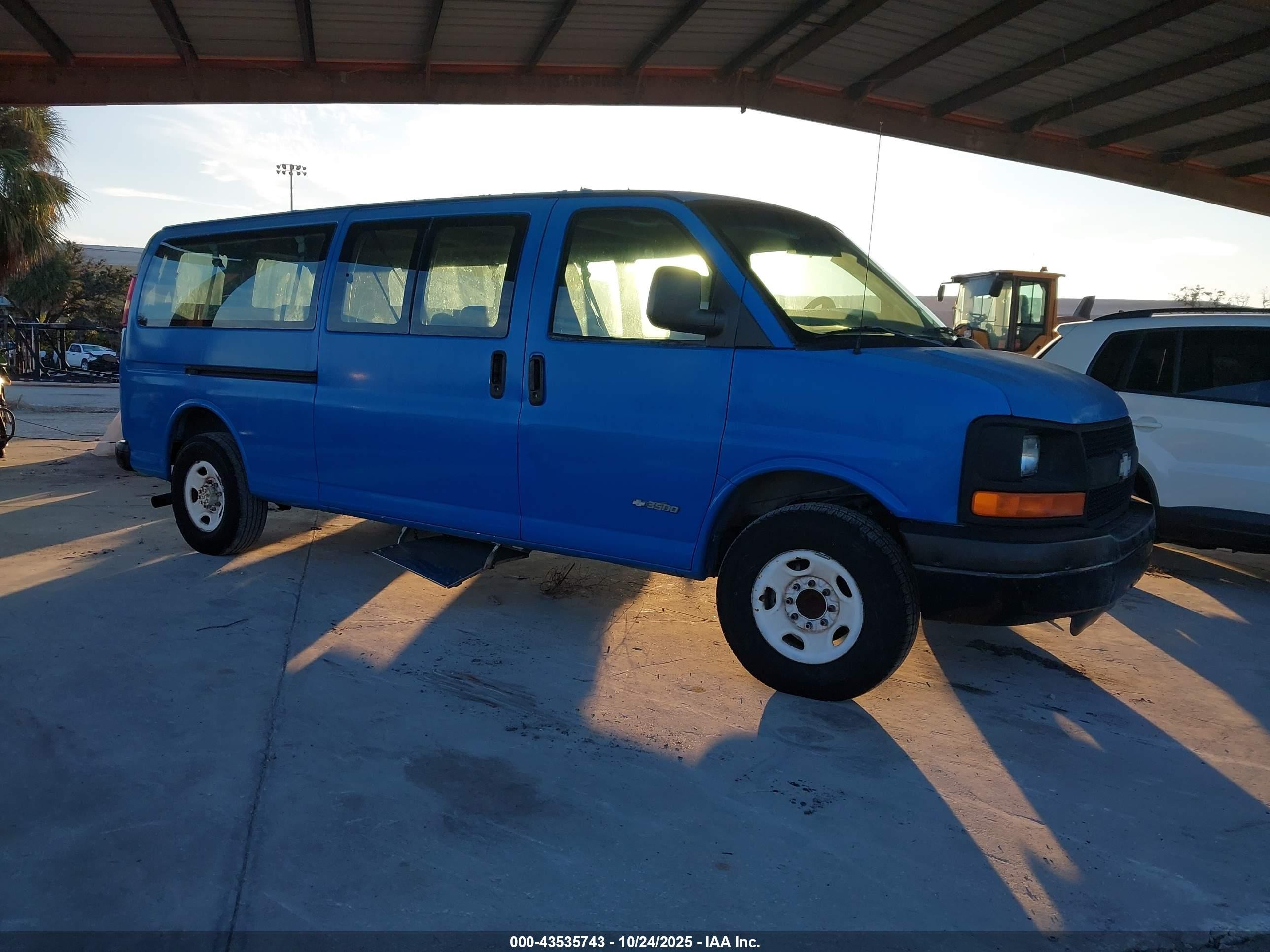 2003 Chevrolet Express Passenger, VIN 1GAHG39U731185371 — All over