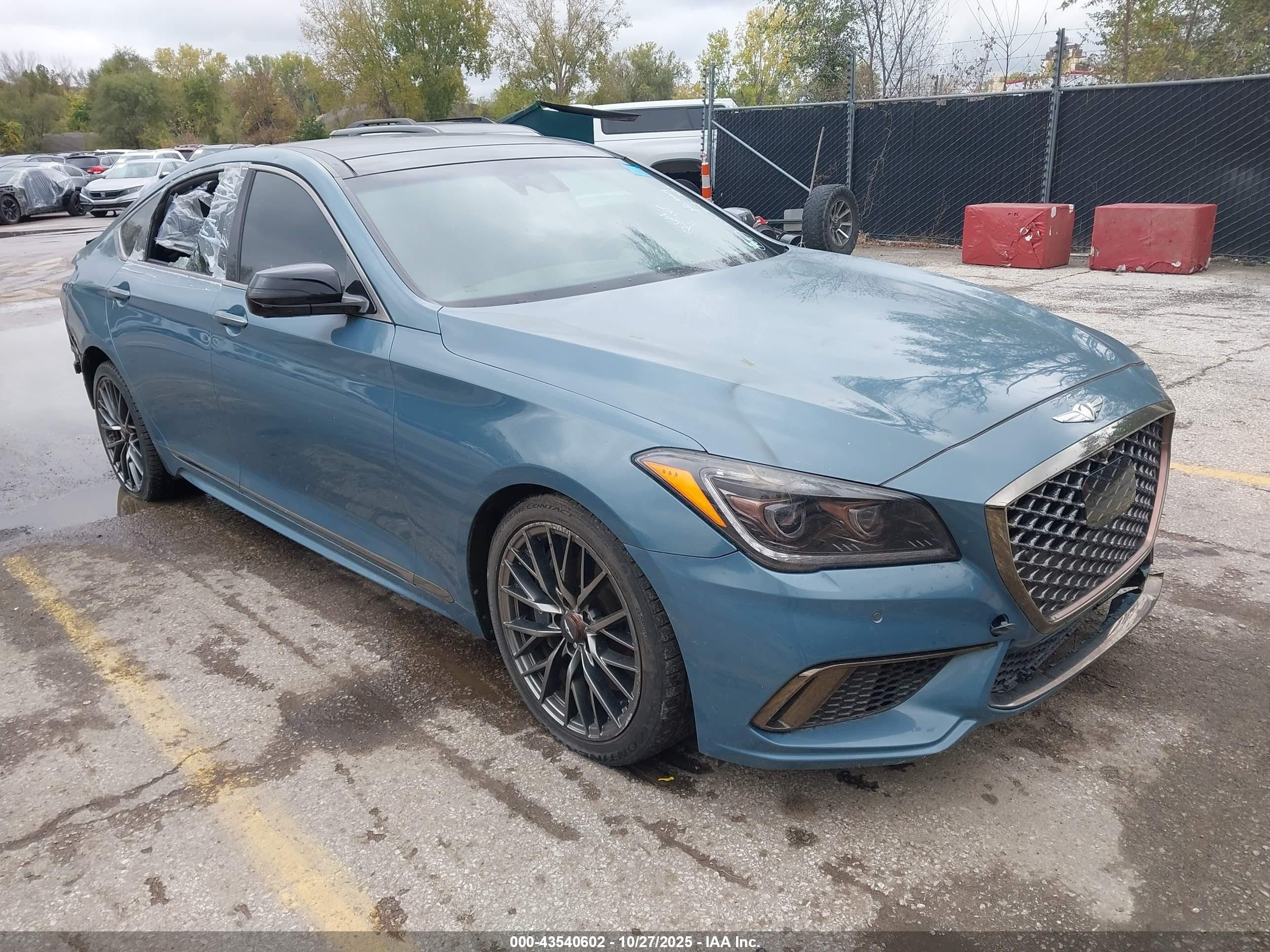 2019 Genesis G80 Sport, VIN KMHGN4JB6KU290081 — Front end