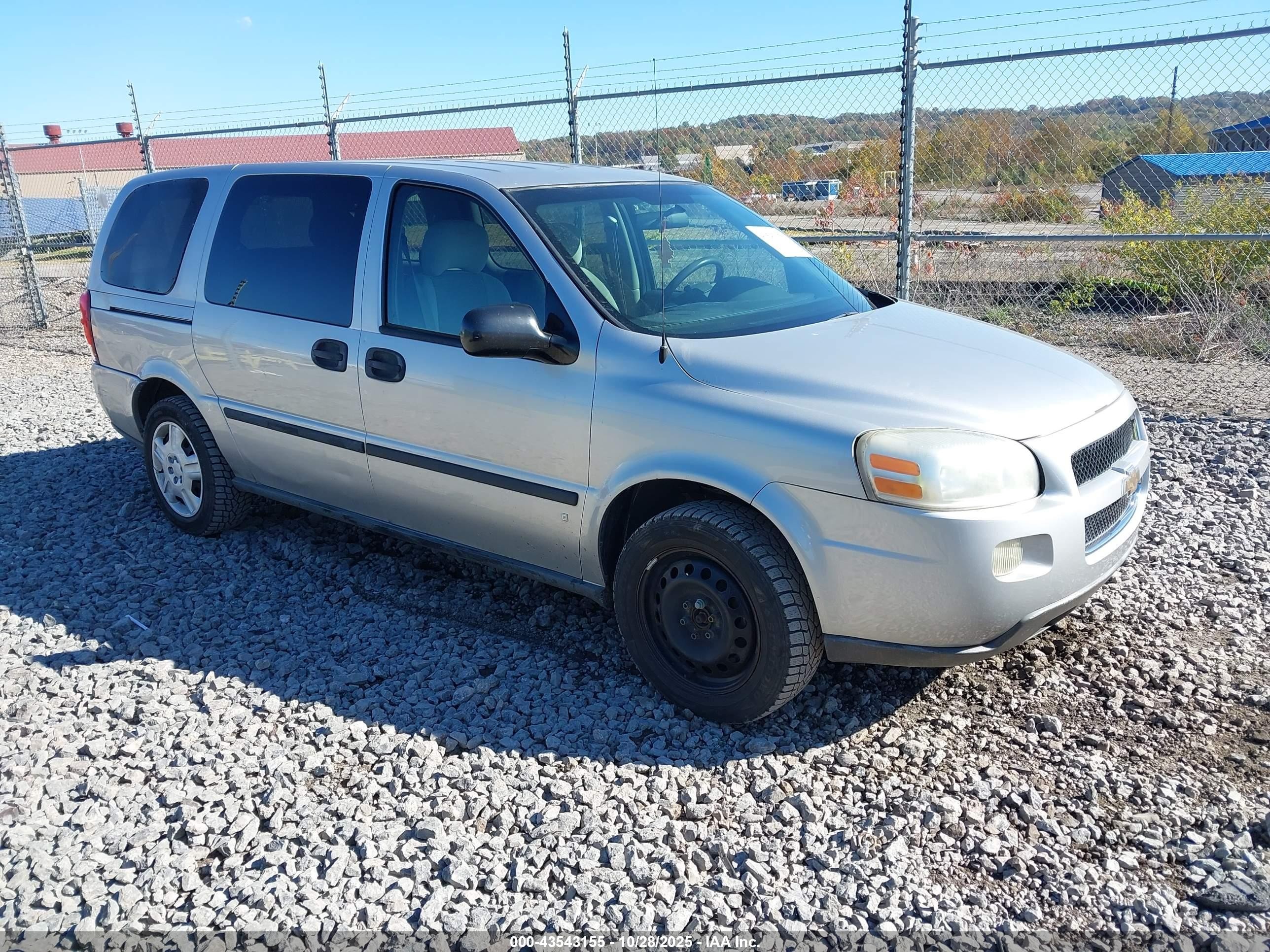 2007 Chevrolet Uplander LS Fleet, VIN 1GNDV23147D184954 — Rear end