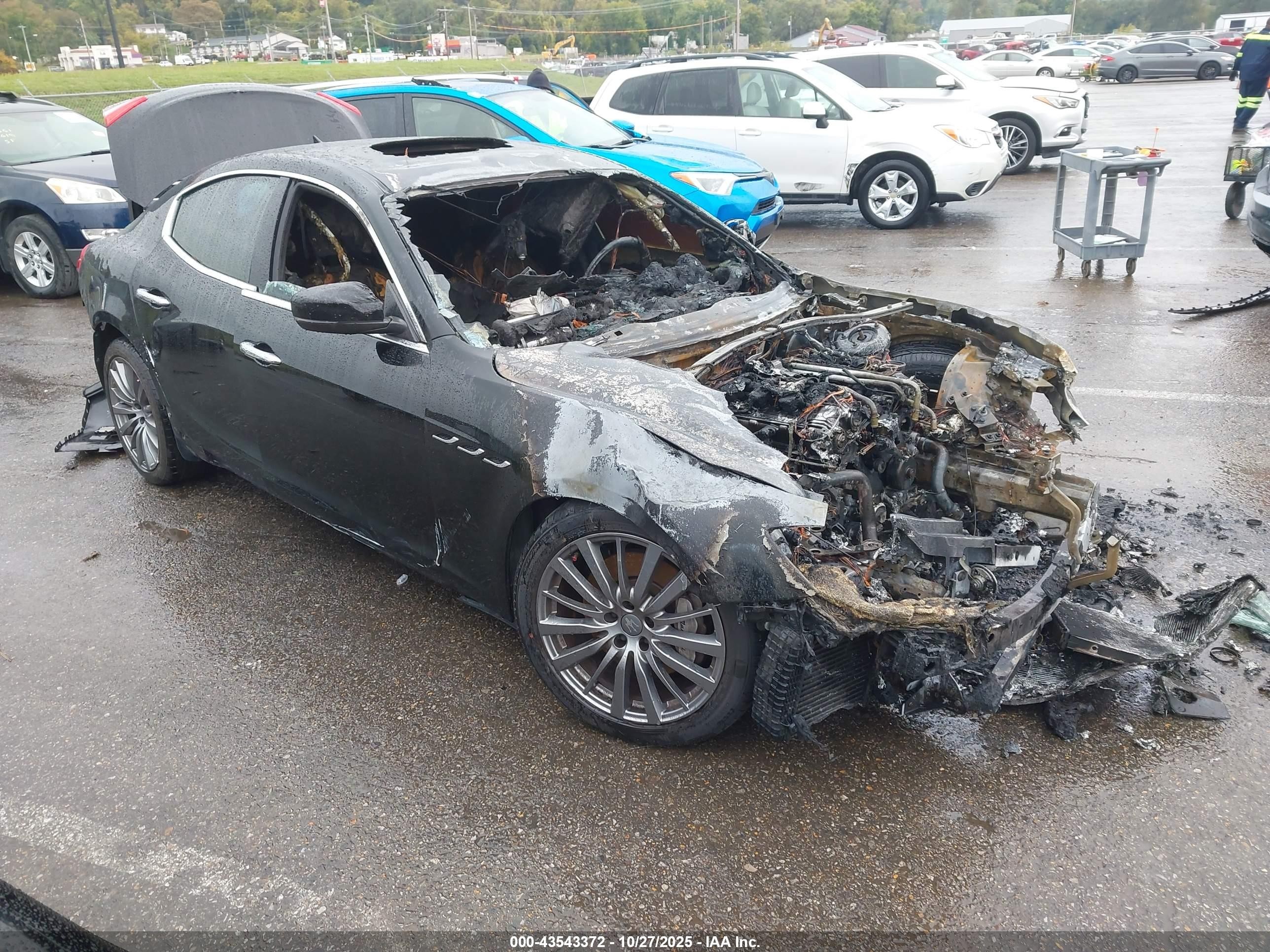 2018 Maserati Ghibli, VIN ZAM57XSAXJ1285006 — Пожар