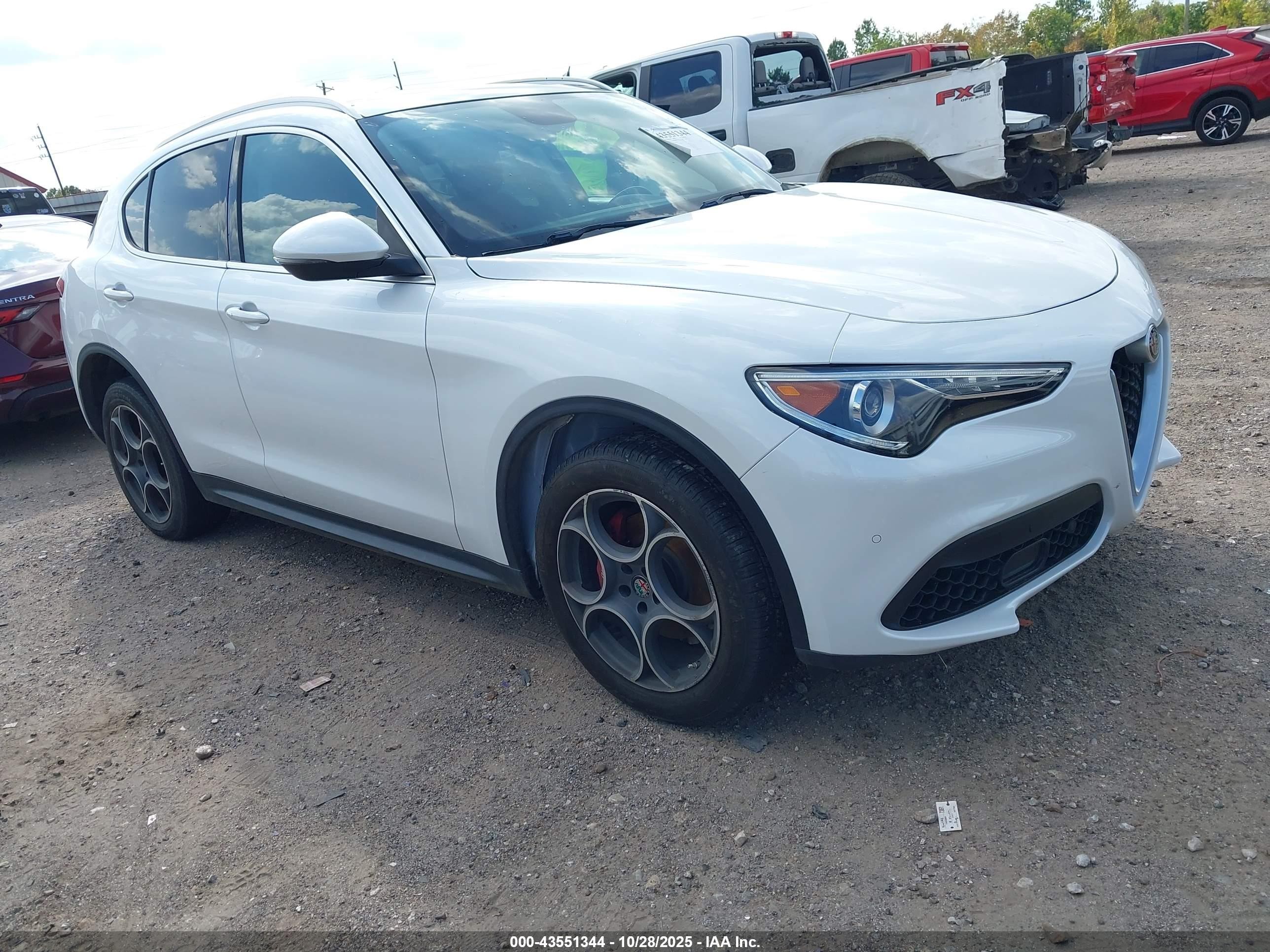 2018 Alfa Romeo Stelvio Ti, VIN ZASFAKBN6J7B80435 — Engine fire