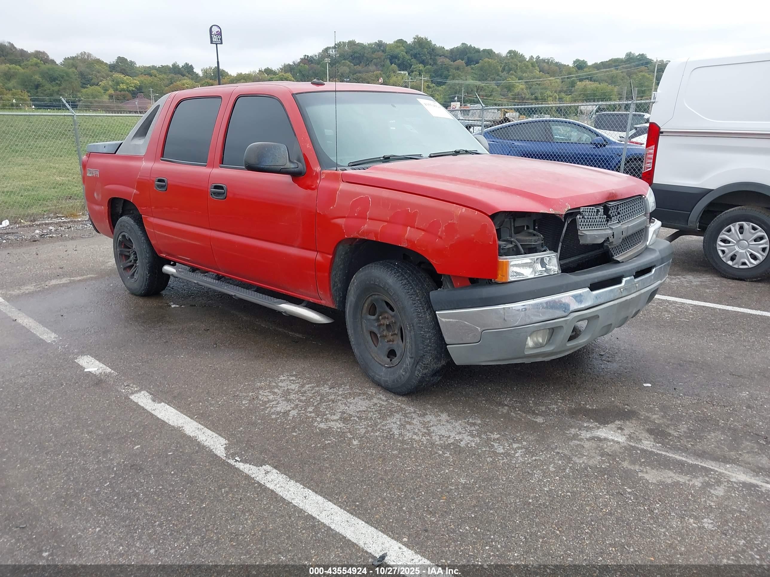 2003 Chevrolet Avalanche, VIN 3GNEC13T73G307780 — Not stated
