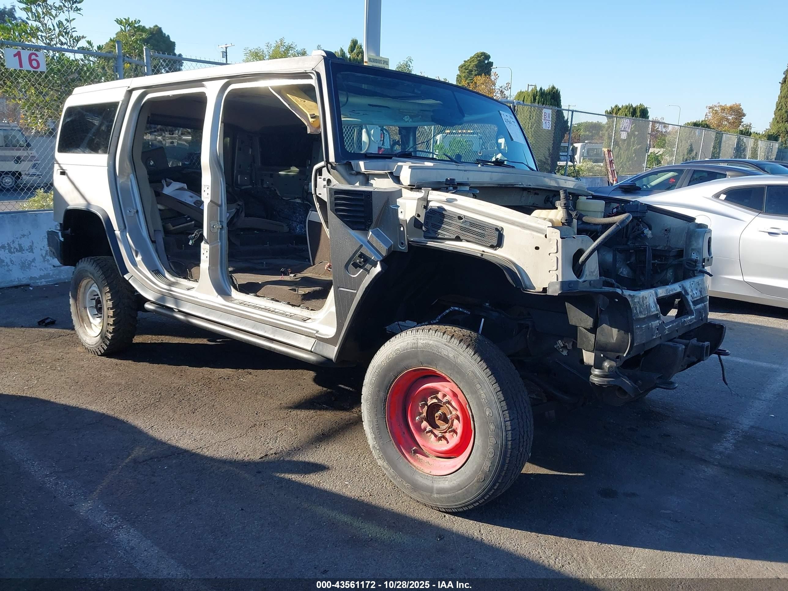 2003 Hummer H2, VIN 5GRGN23U13H139651 — Theft recovery