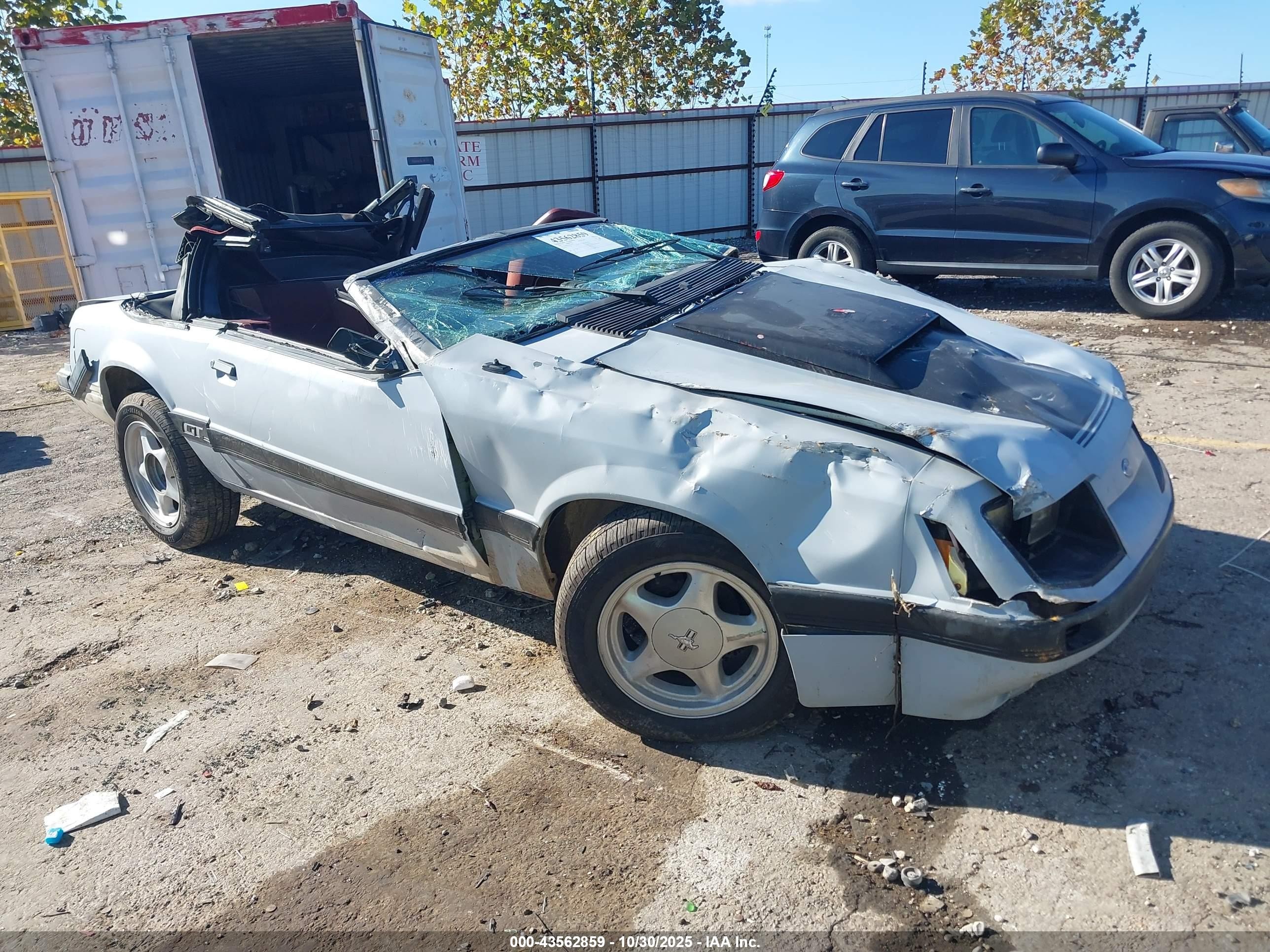 1986 Ford Mustang GT, VIN 1FABP27M9GF164773 — Rollover