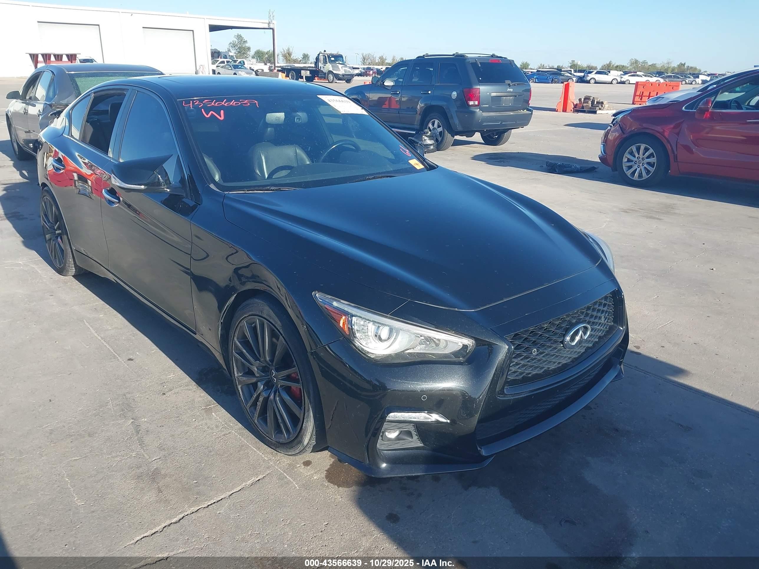 2021 Infiniti Q50 Red Sport 400, VIN JN1FV7DP8MM850388 — Rear end