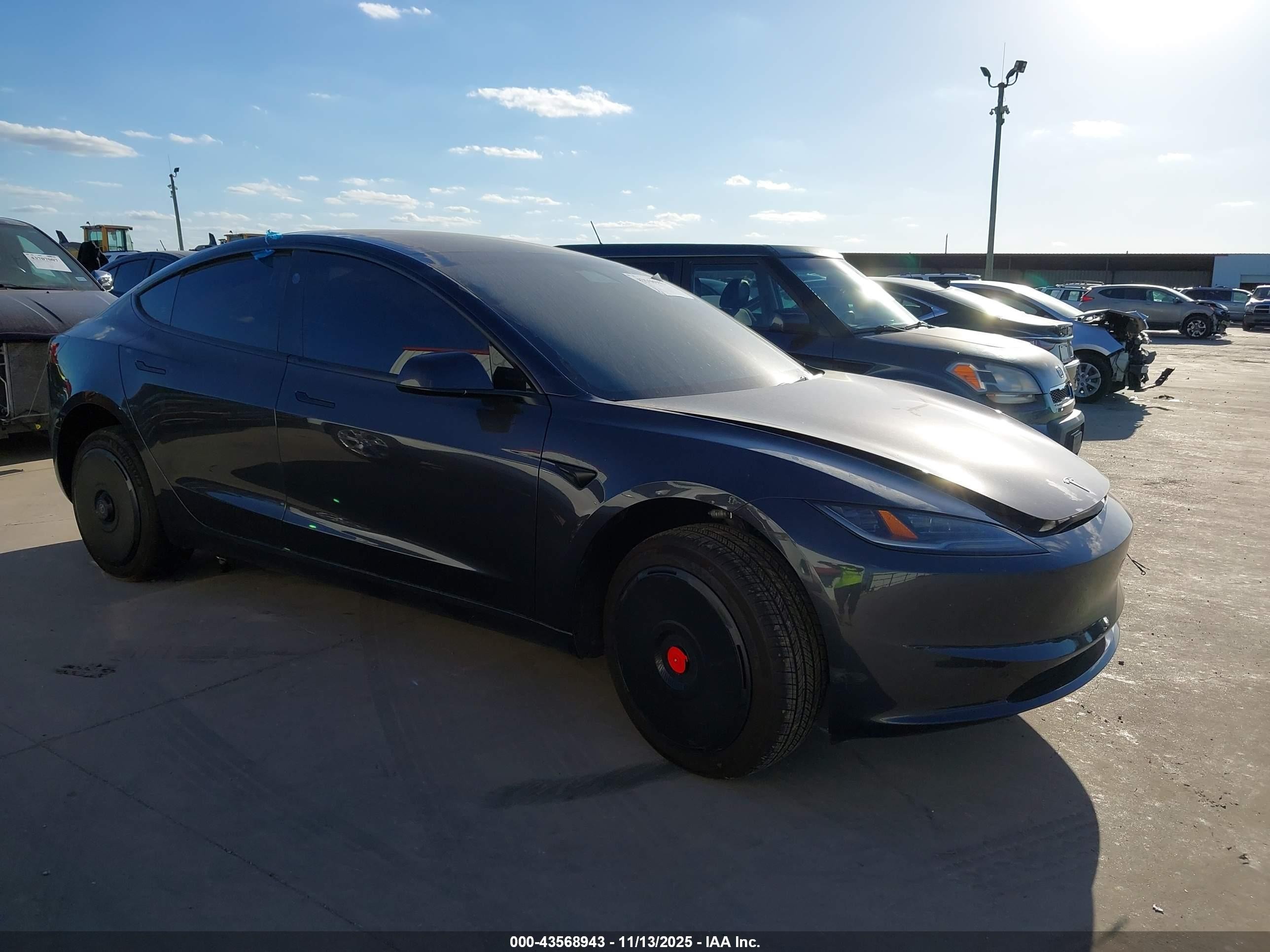 2025 Tesla Model 3 Long Range, VIN 5YJ3E1EA8SF047657 — Interior fire