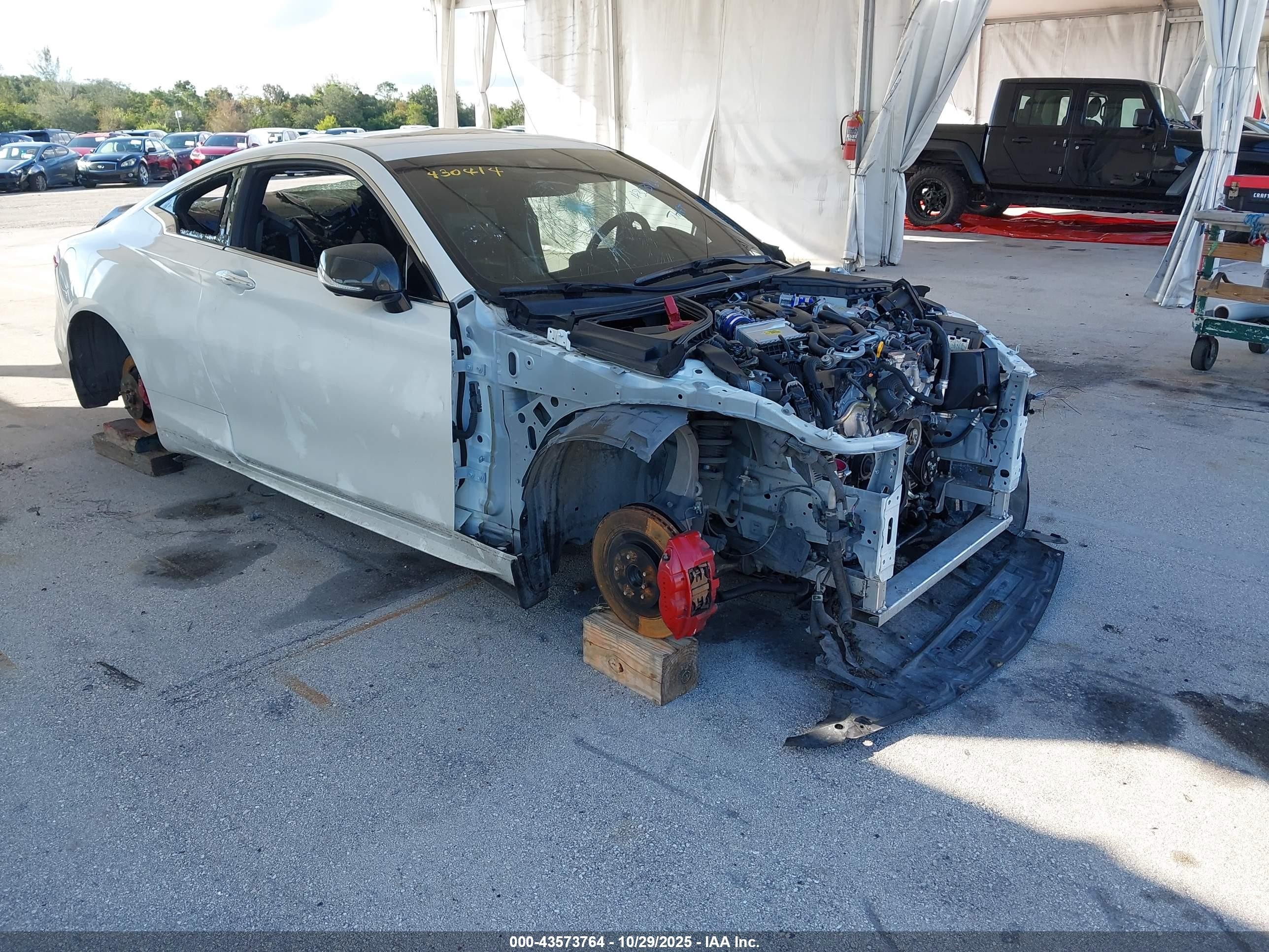 2021 Infiniti Q60 Red Sport 400, VIN JN1FV7LK2MM530490 — Stripped