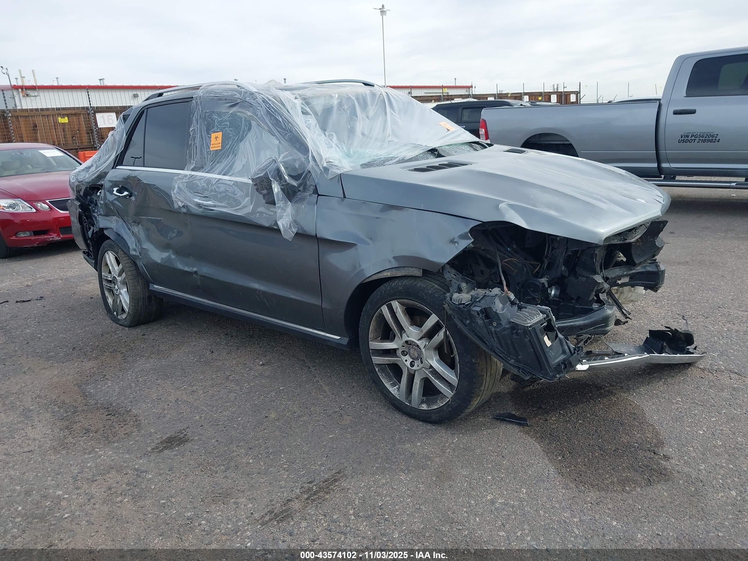 2017 Mercedes-Benz GLE 350, VIN 4JGDA5HB0HA881267 — Frame damage