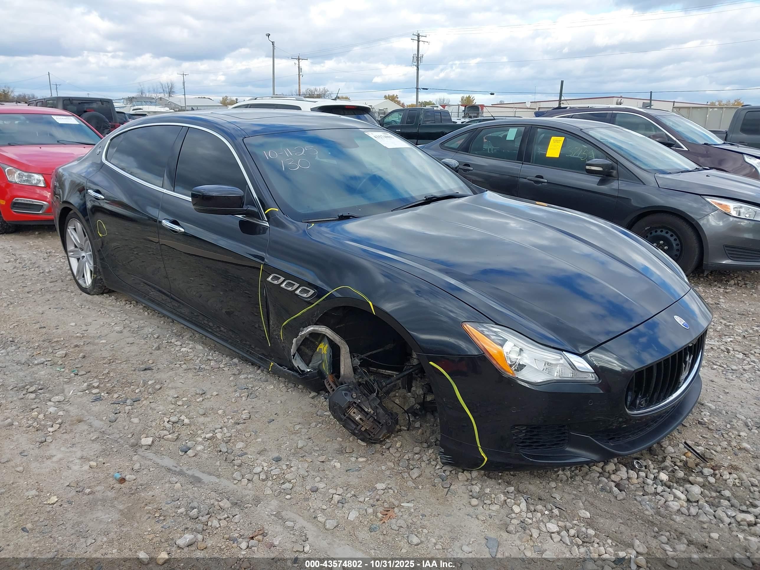 2014 Maserati Quattroporte S Q4, VIN ZAM56RRA7E1081287 — Front end