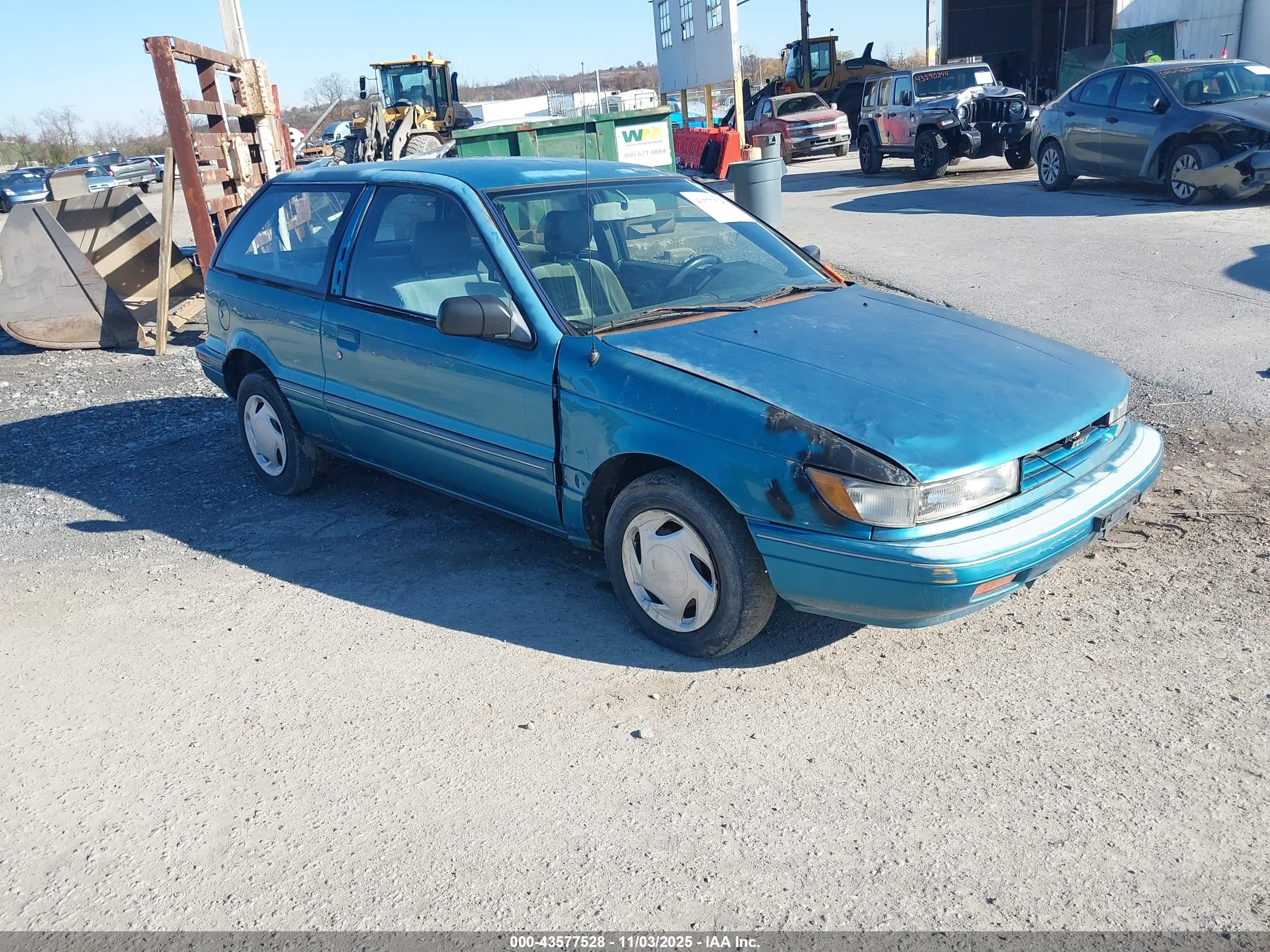 1992 Dodge Colt GL, VIN JB3CU24A0NU029063 — Front end