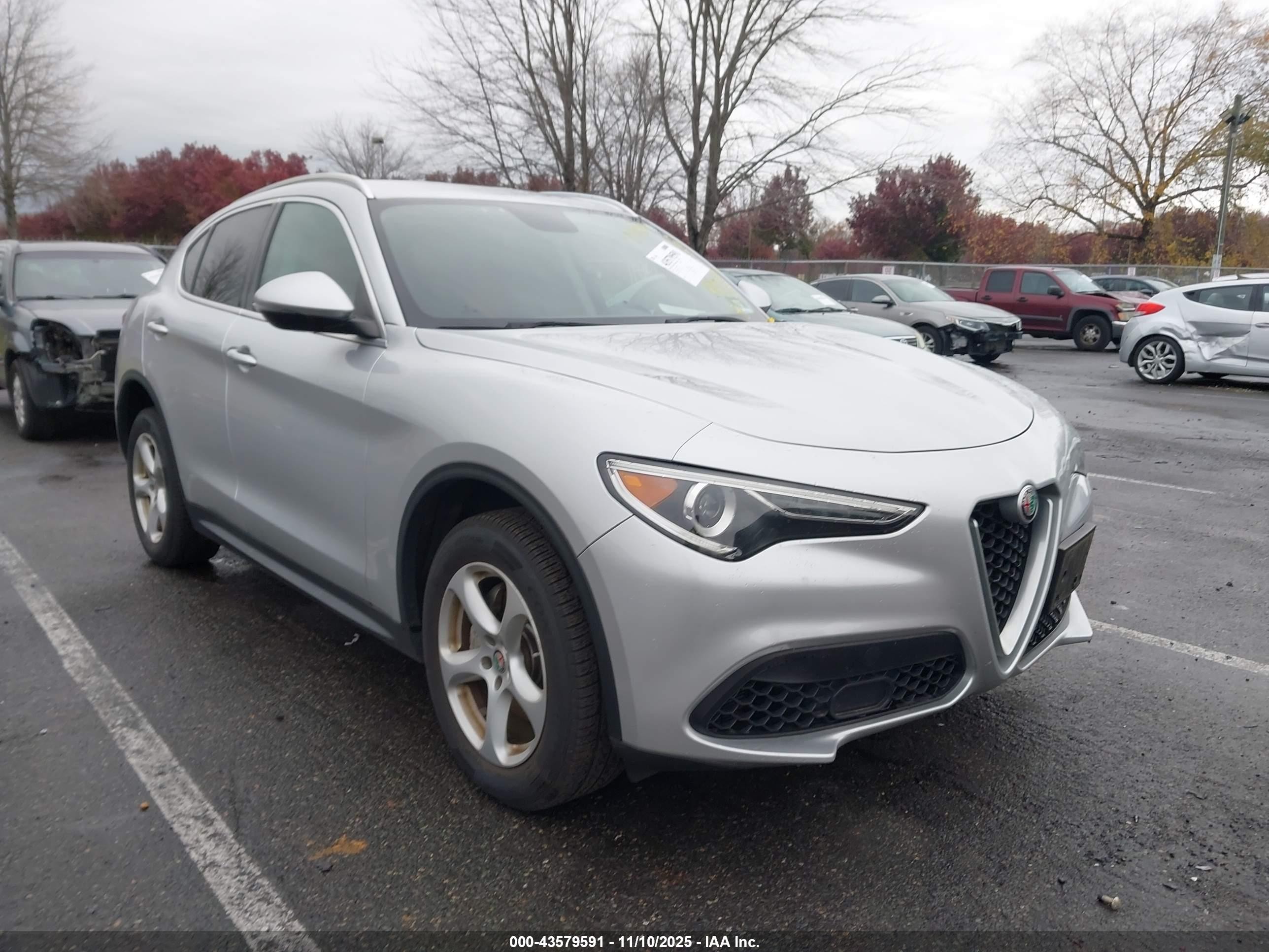 2018 Alfa Romeo Stelvio, VIN ZASFAKAN4J7C01719 — Engine fire
