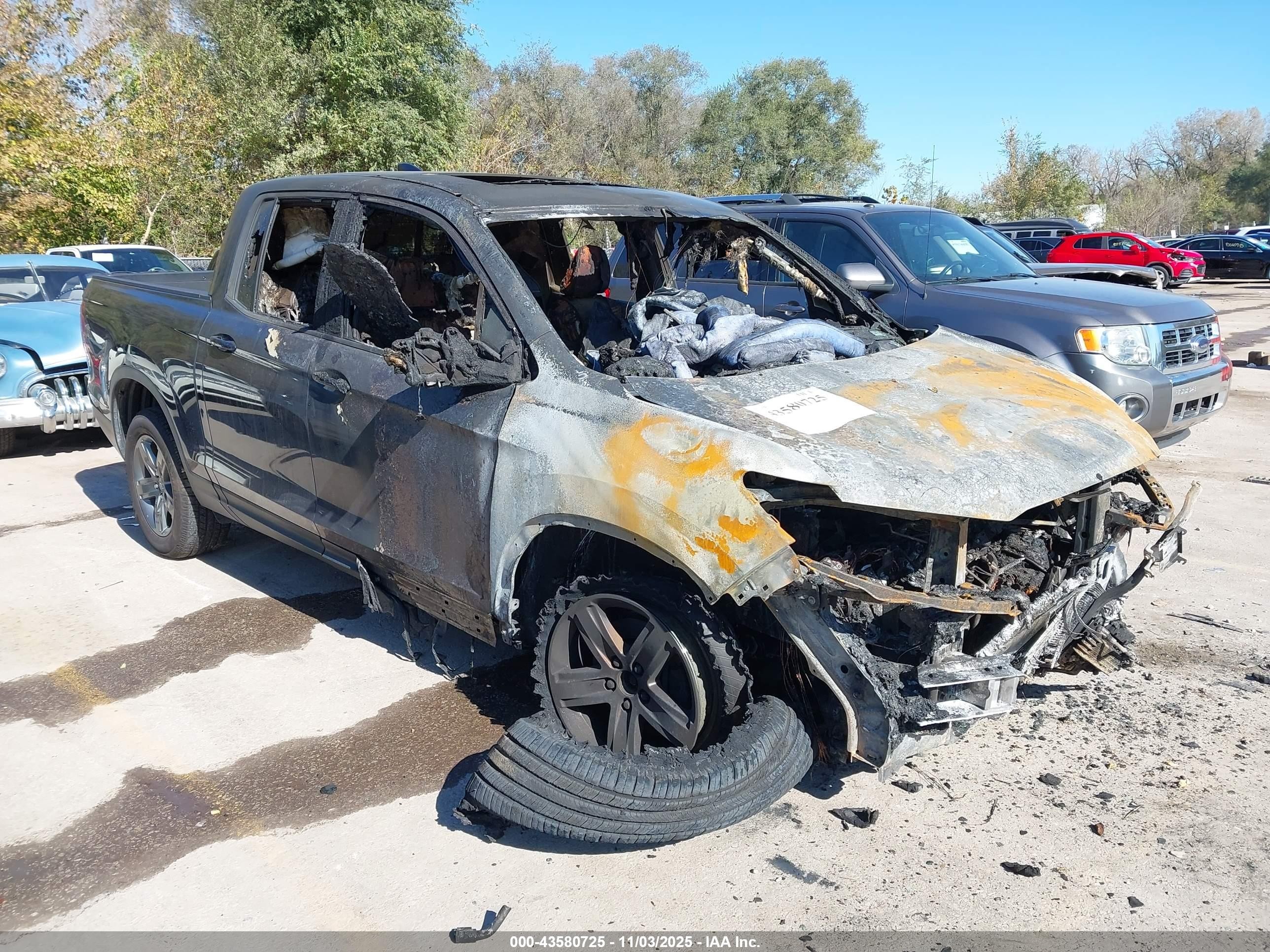 2021 Honda Ridgeline RTL, VIN 5FPYK3F54MB019165 — Фото с аукциона