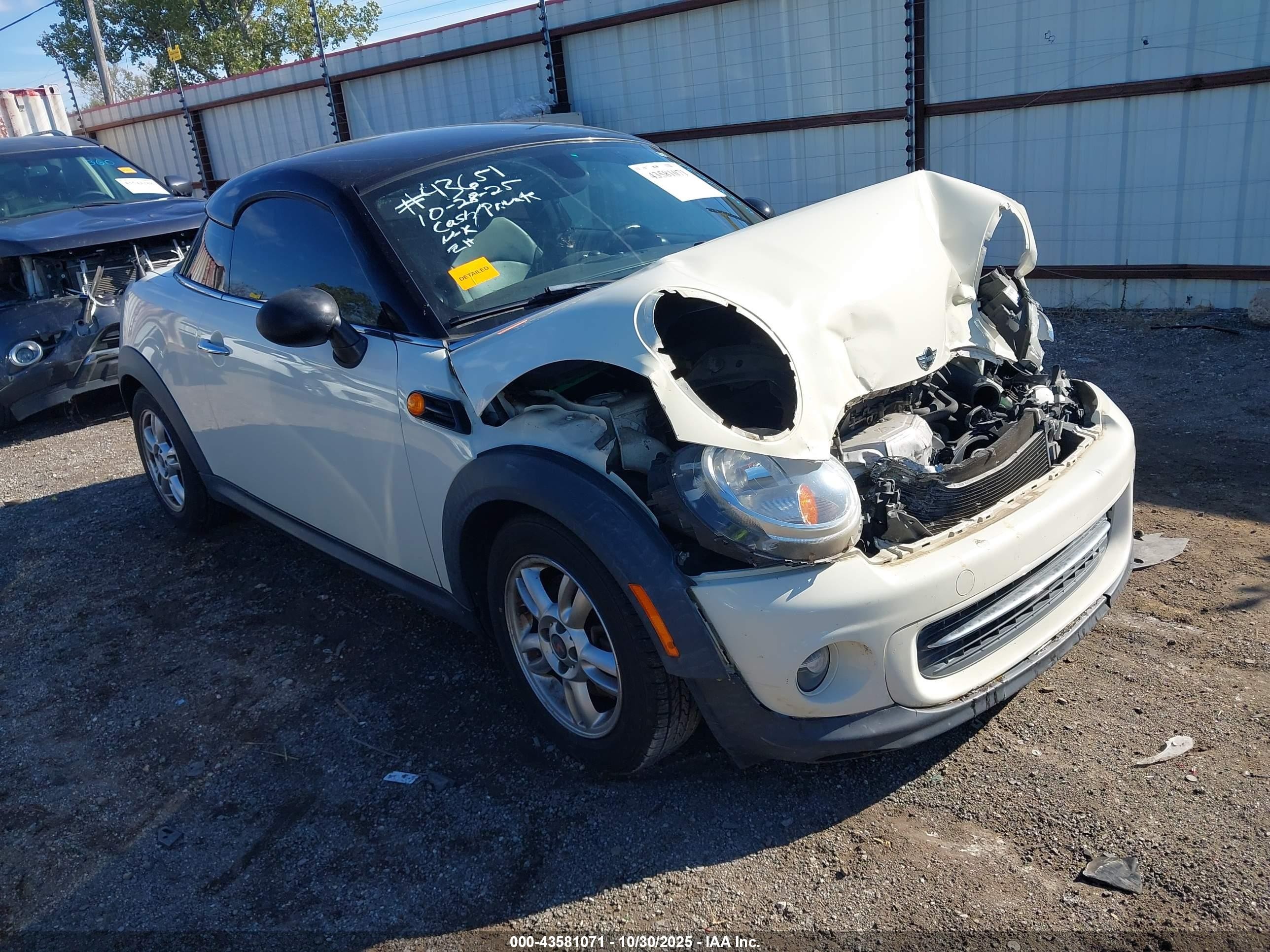 2012 MINI Coupe, VIN WMWSX1C54CT164028 — Front end