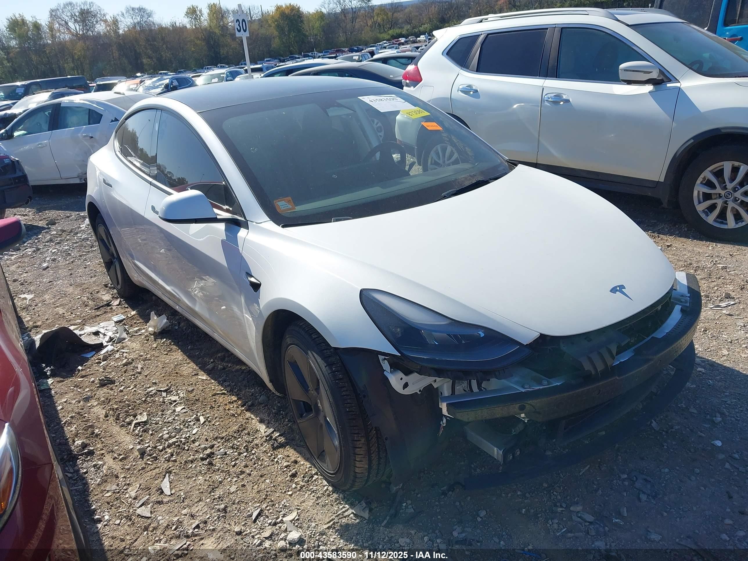 2023 Tesla Model 3, VIN 5YJ3E1EA8PF701080 — Stripped