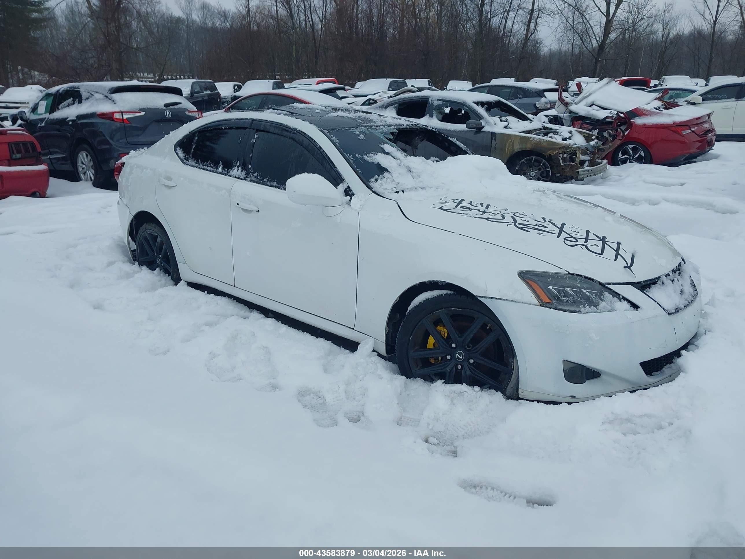 2007 Lexus IS 250, VIN JTHCK262X72009586 — Interior fire