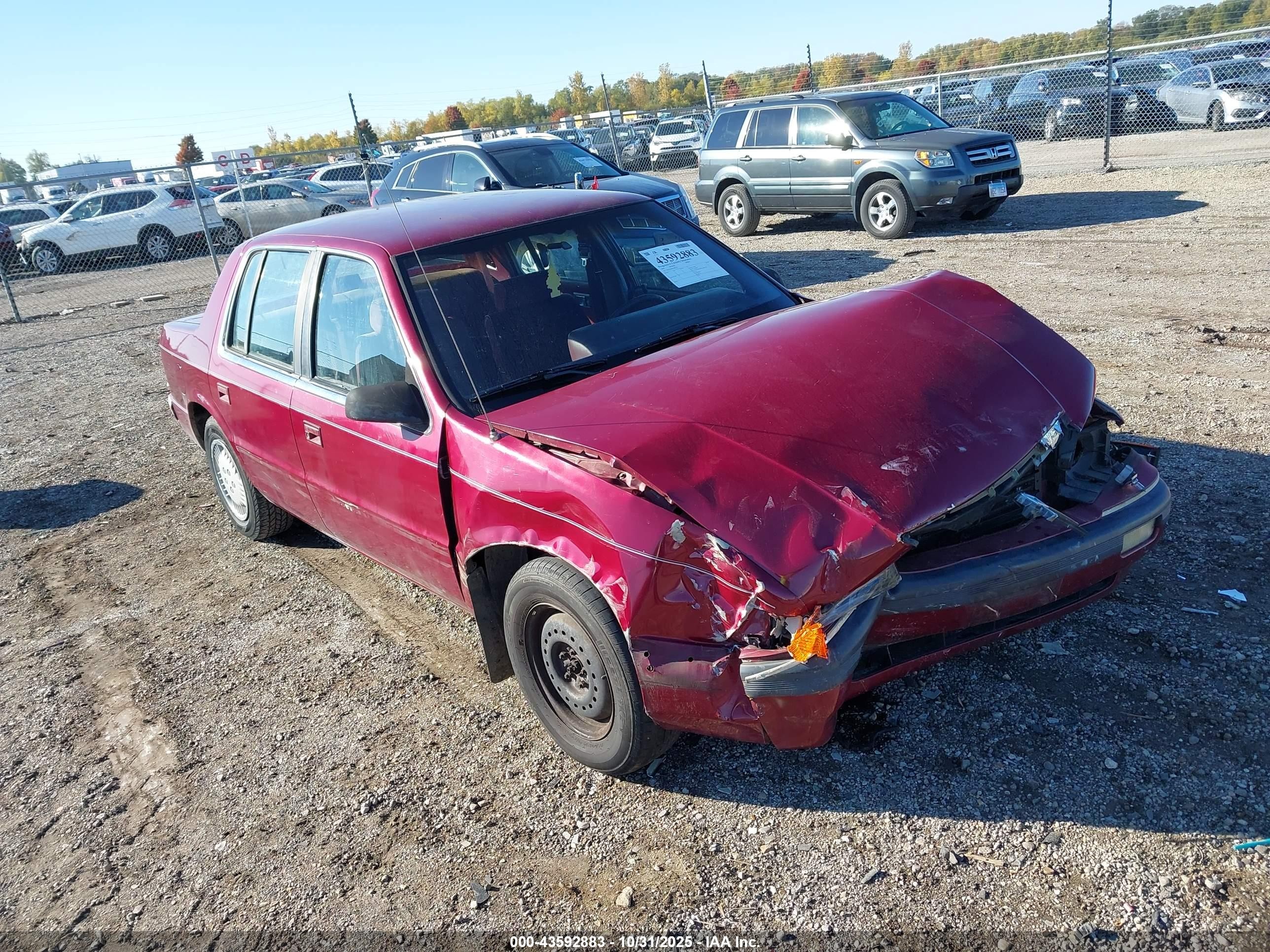 1990 Dodge Spirit, VIN 1B3XA46K0LF802725 — Перед