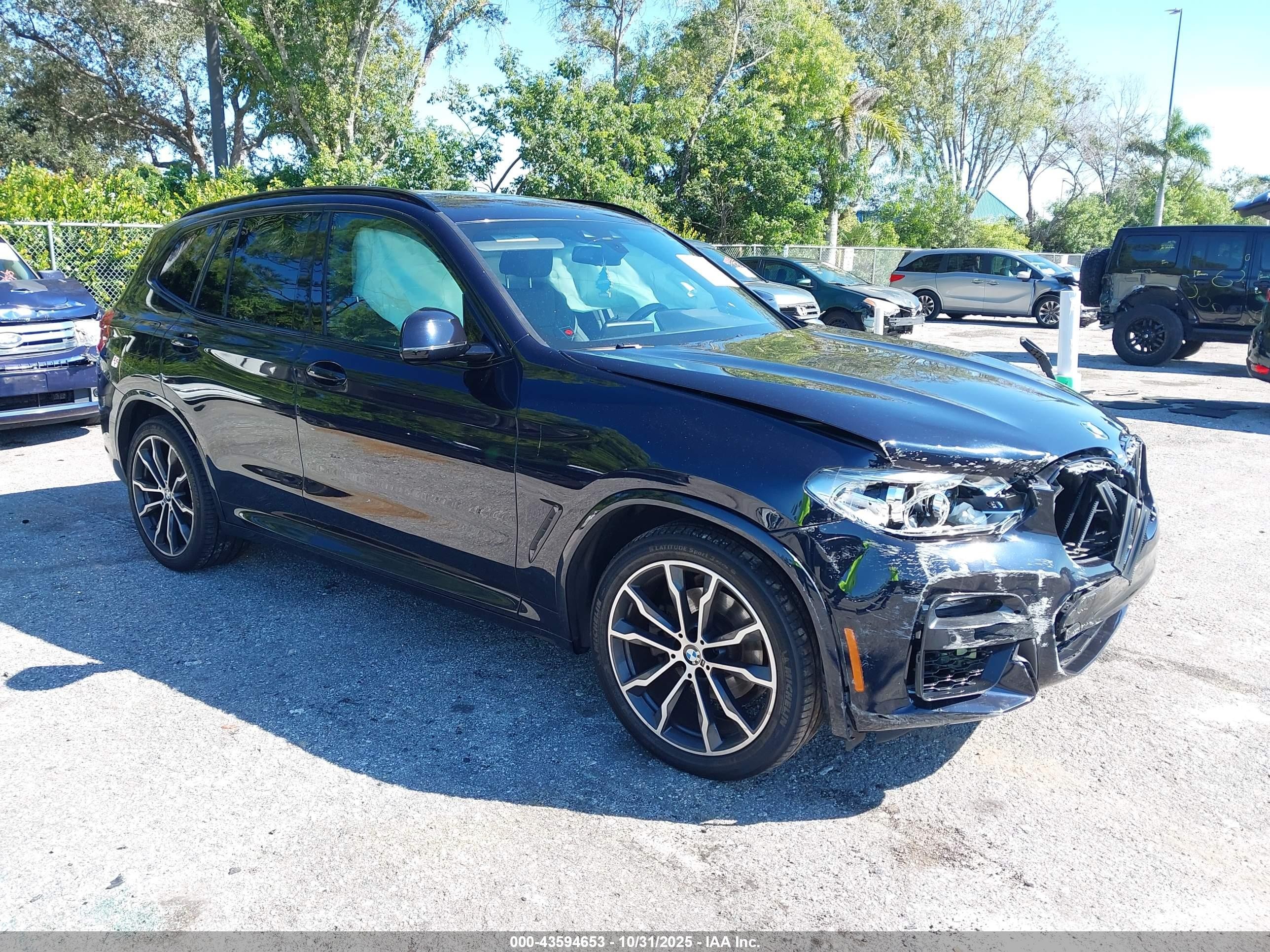 2021 BMW X3 sDrive30i, VIN 5UXTY3C04M9H95625 — Front end