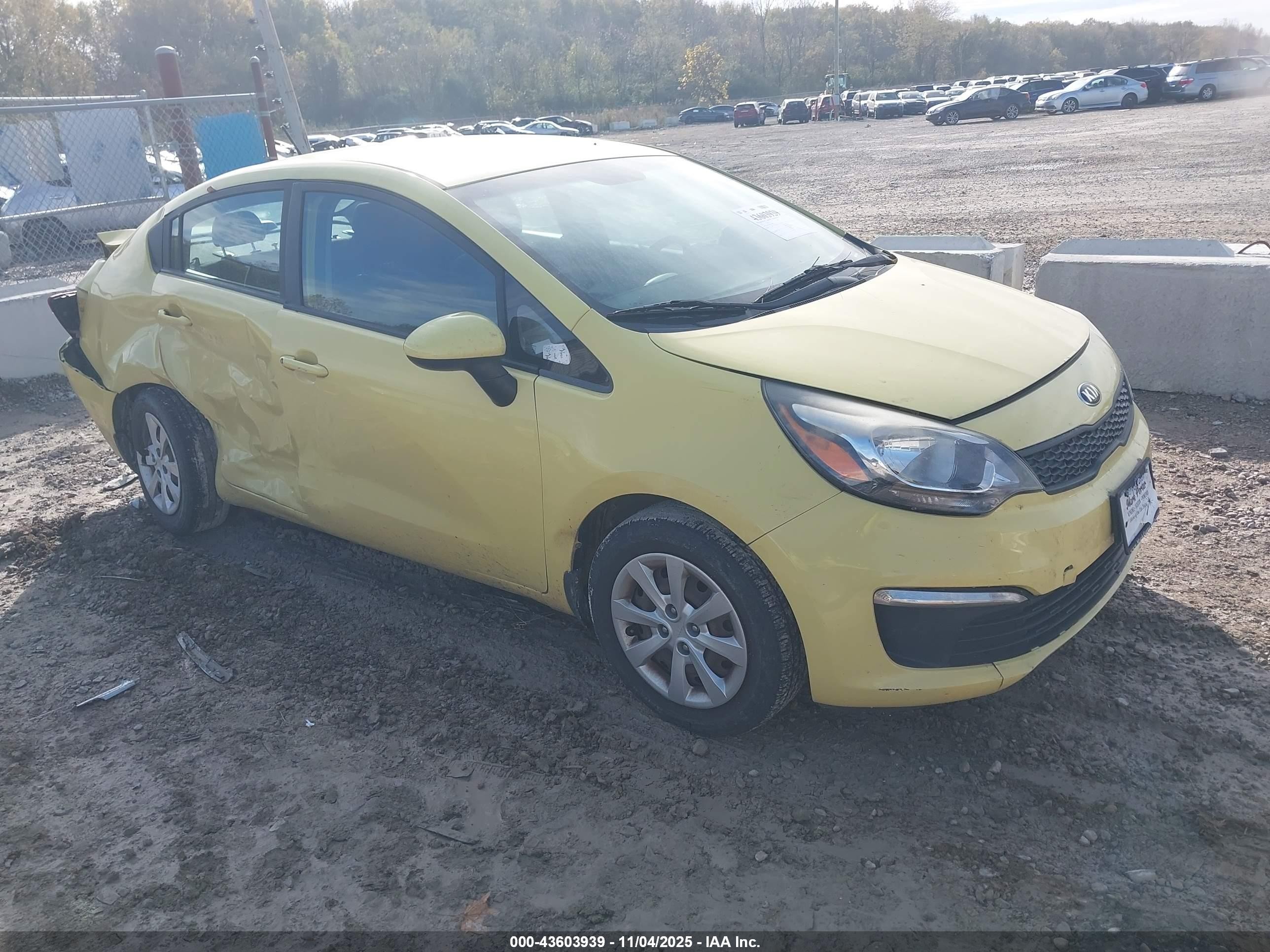 2016 Kia Rio LX, VIN KNADM4A36G6599836 — Side