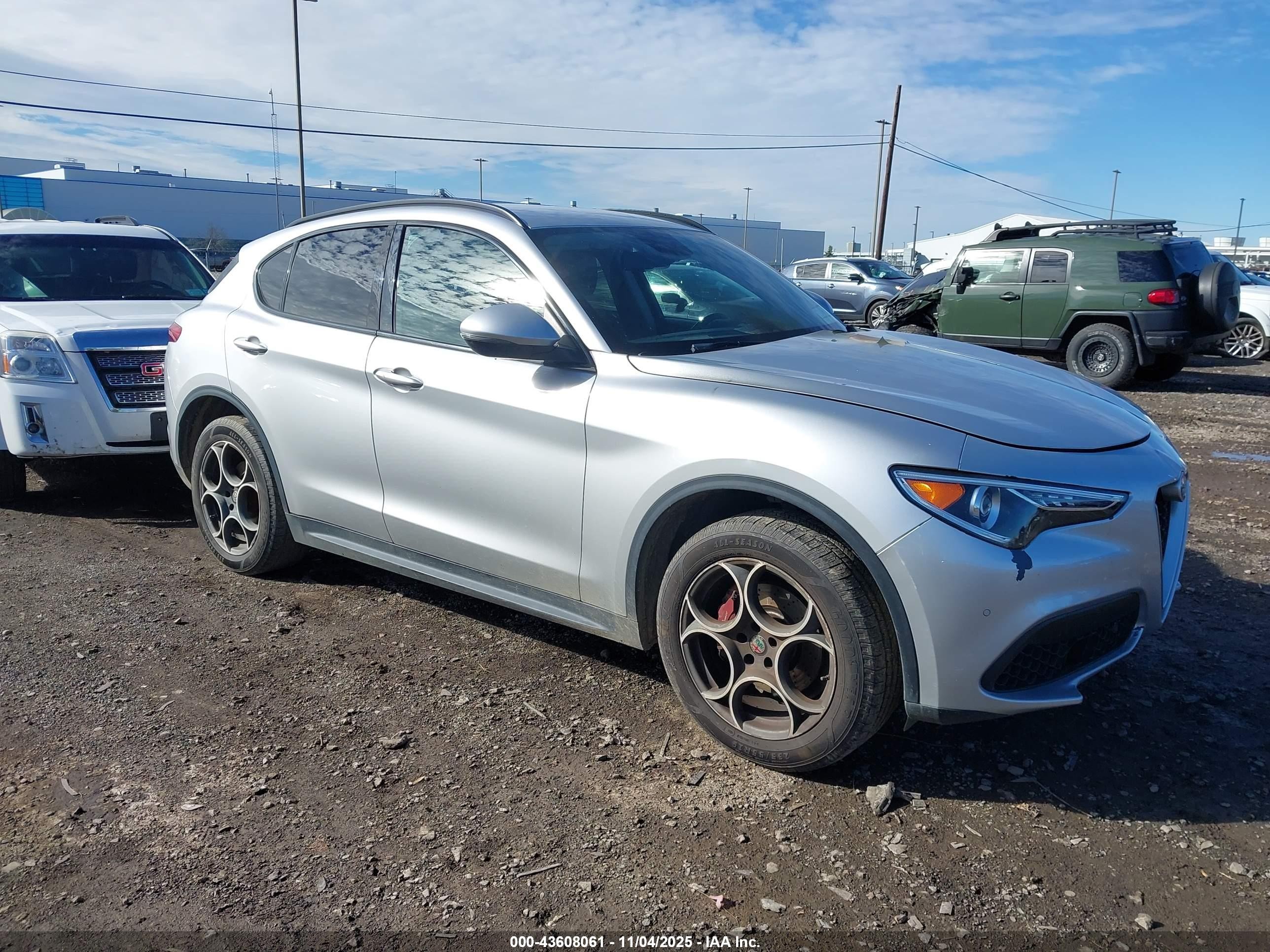 2018 Alfa Romeo Stelvio Sport, VIN ZASFAKPN6J7B83439 — Engine fire