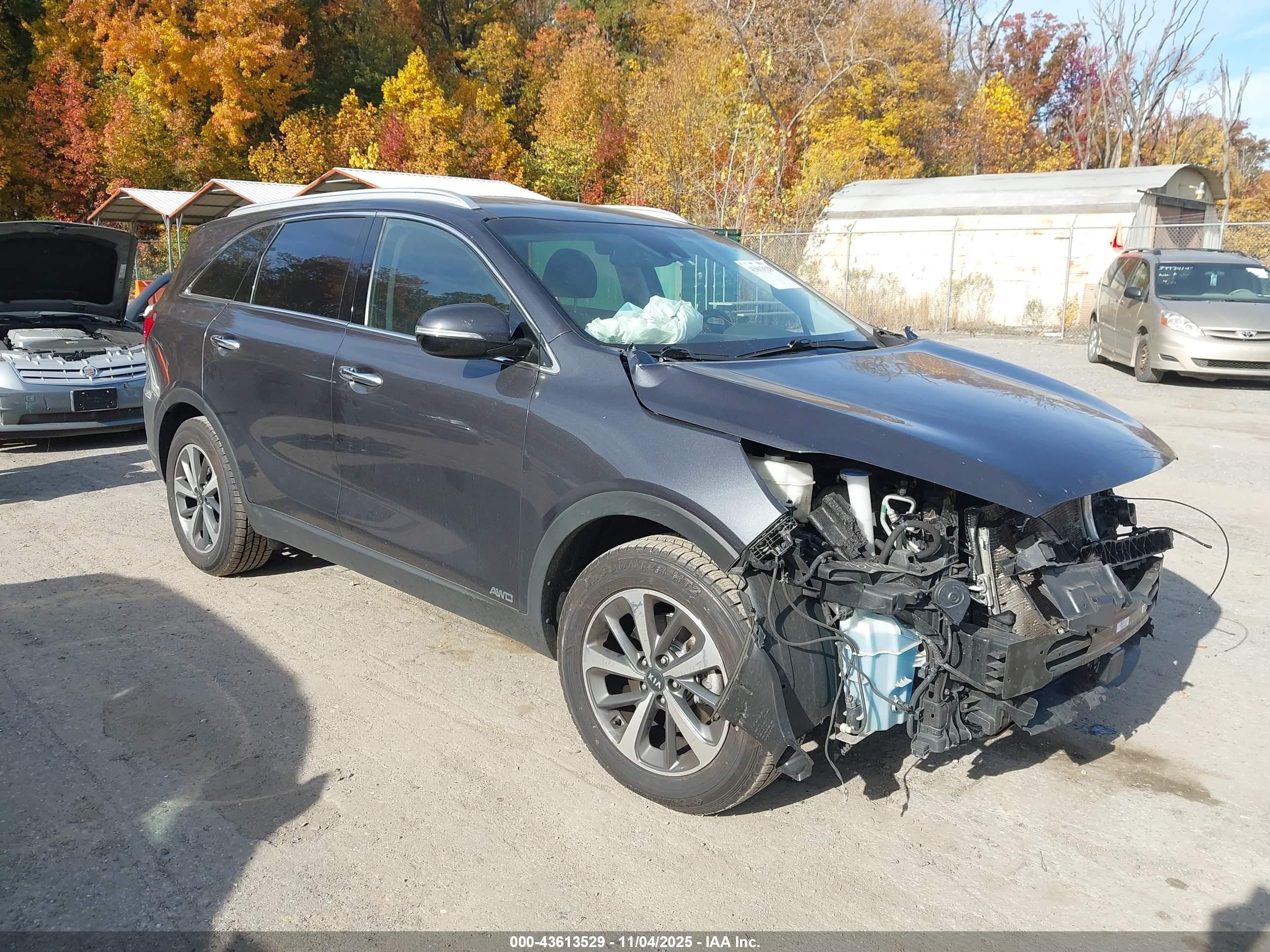 2019 Kia Sorento EX, VIN 5XYPHDA57KG532223 — Front end
