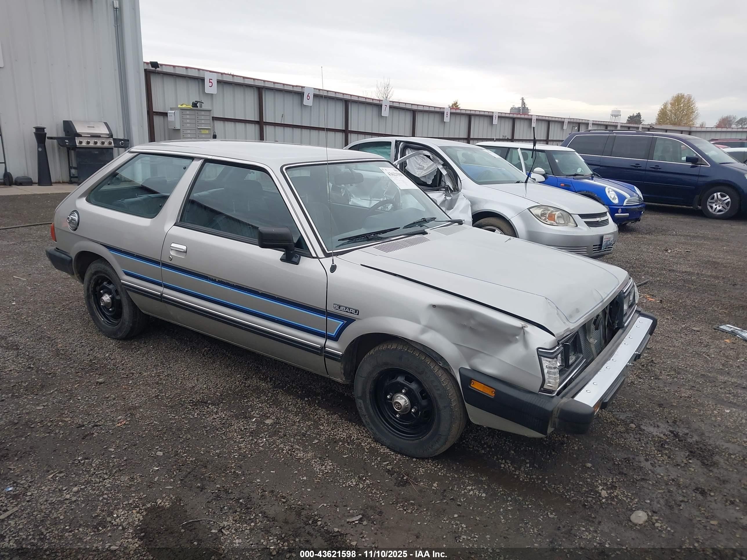 1987 Subaru GL, VIN JF1AF23B8HB106049 — Перед