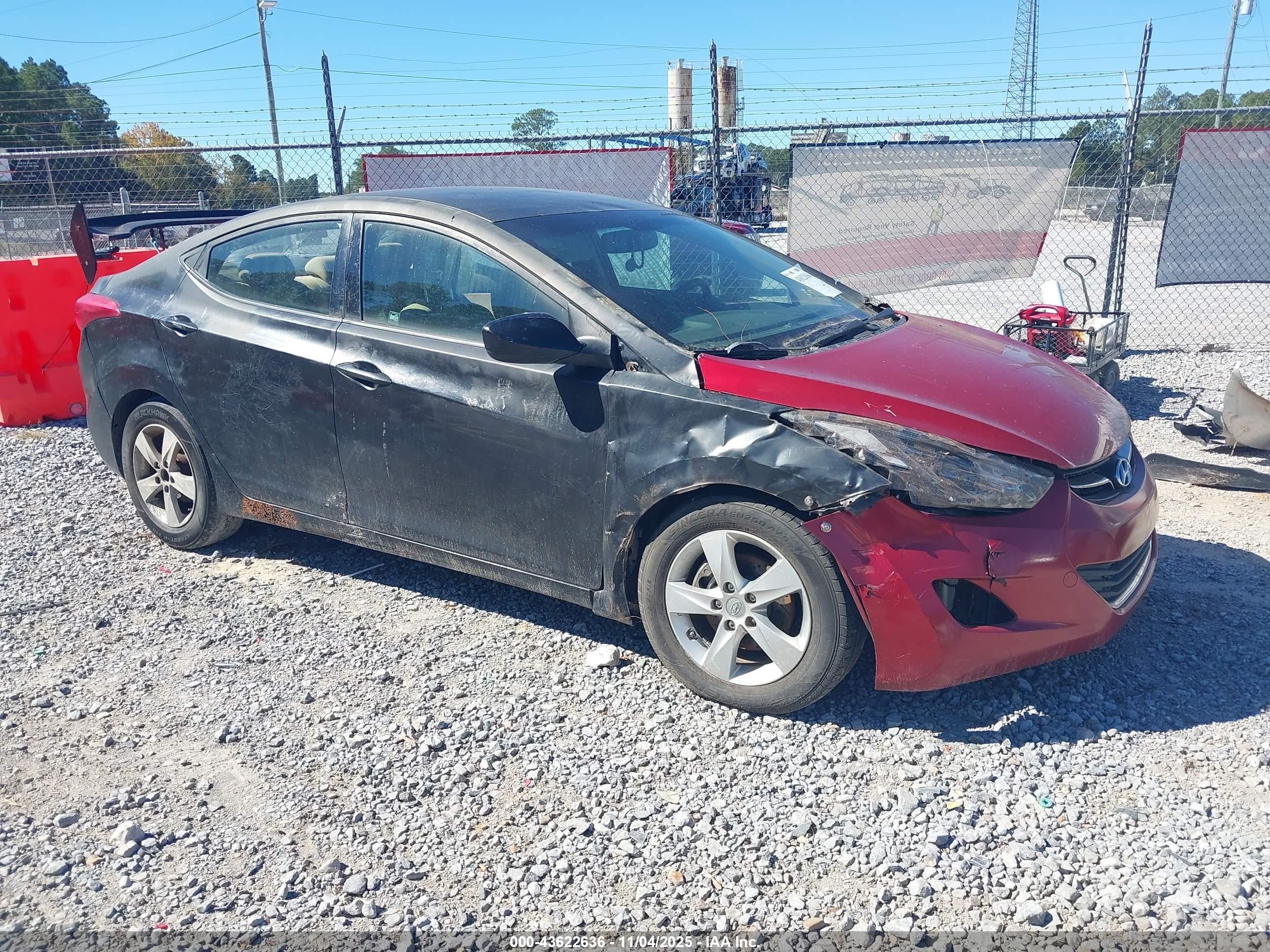2012 Hyundai Elantra GLS, VIN KMHDH4AE3CU183320 — Front end